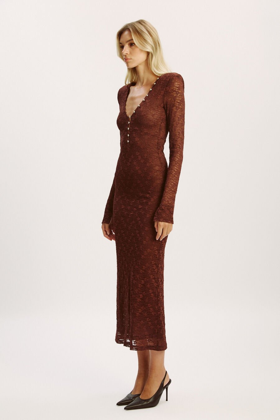 Zenia Long Sleeve Midi Dress