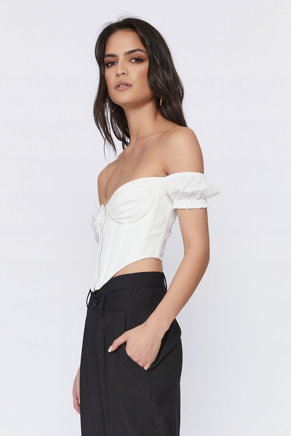 LENA CORSET BUSTIER in colour BRIGHT WHITE