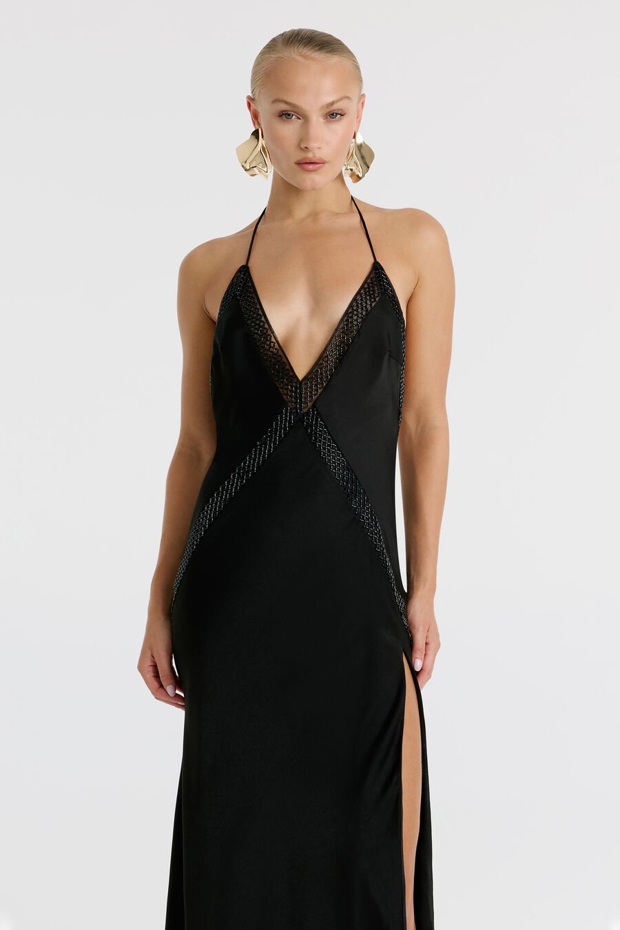 Olena Trim Insert Maxi Dress