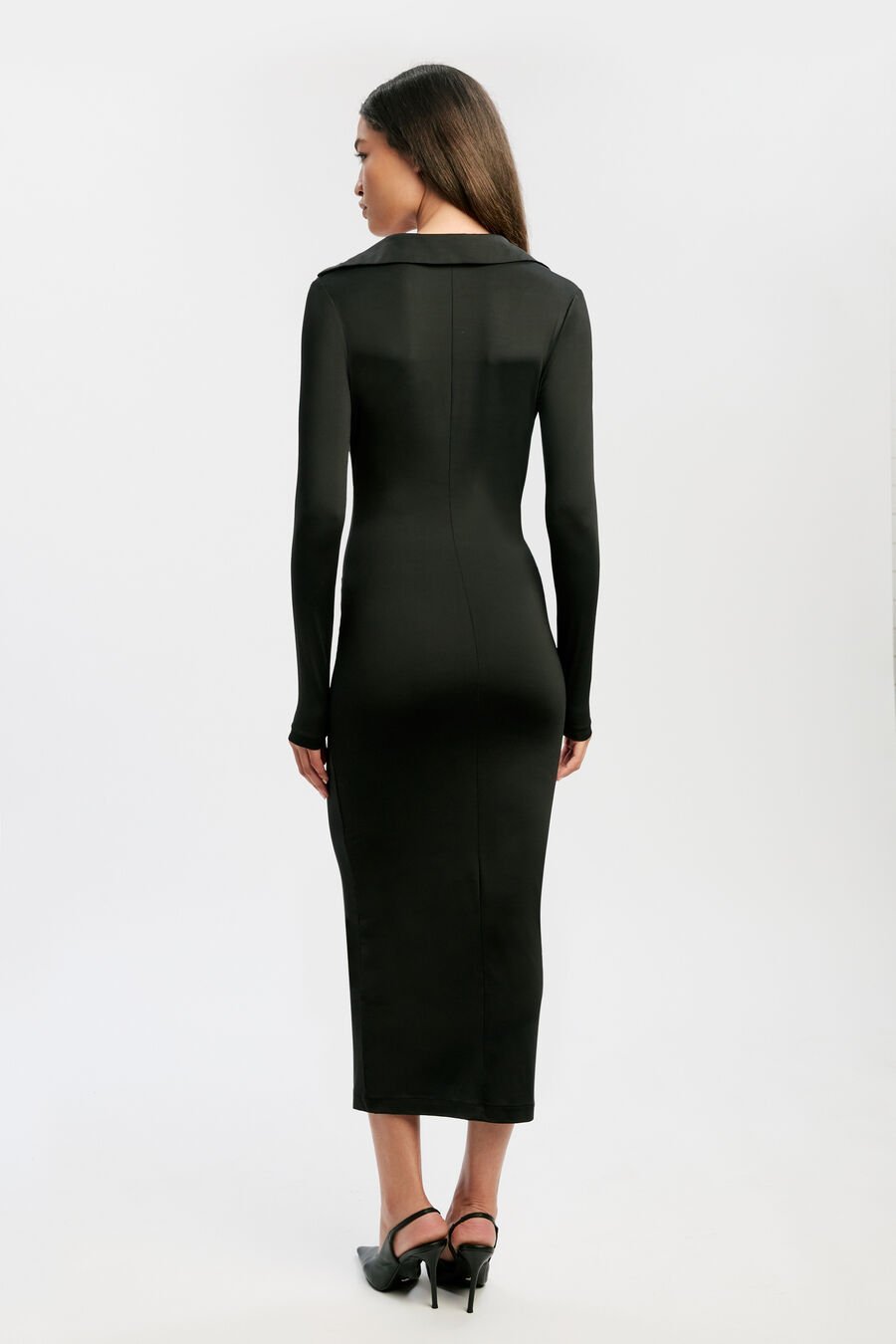 LOREL MIDI DRESS in colour BLACK