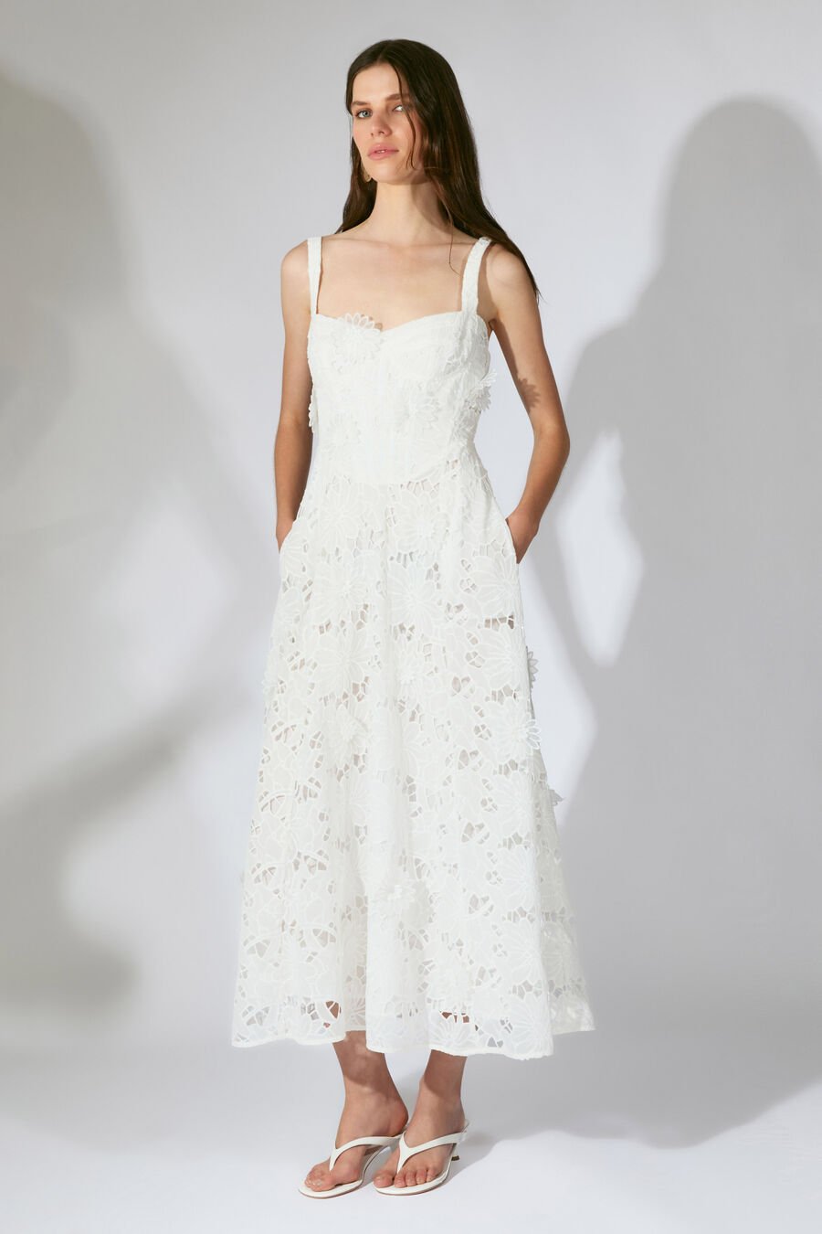 Adaline Broderie Midi Dress