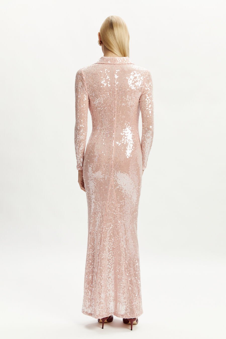 Lorel Sequin Mesh Midi Dress