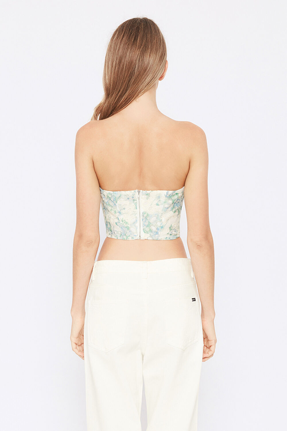 LILA BUSTIER in colour MAJOLICA BLUE
