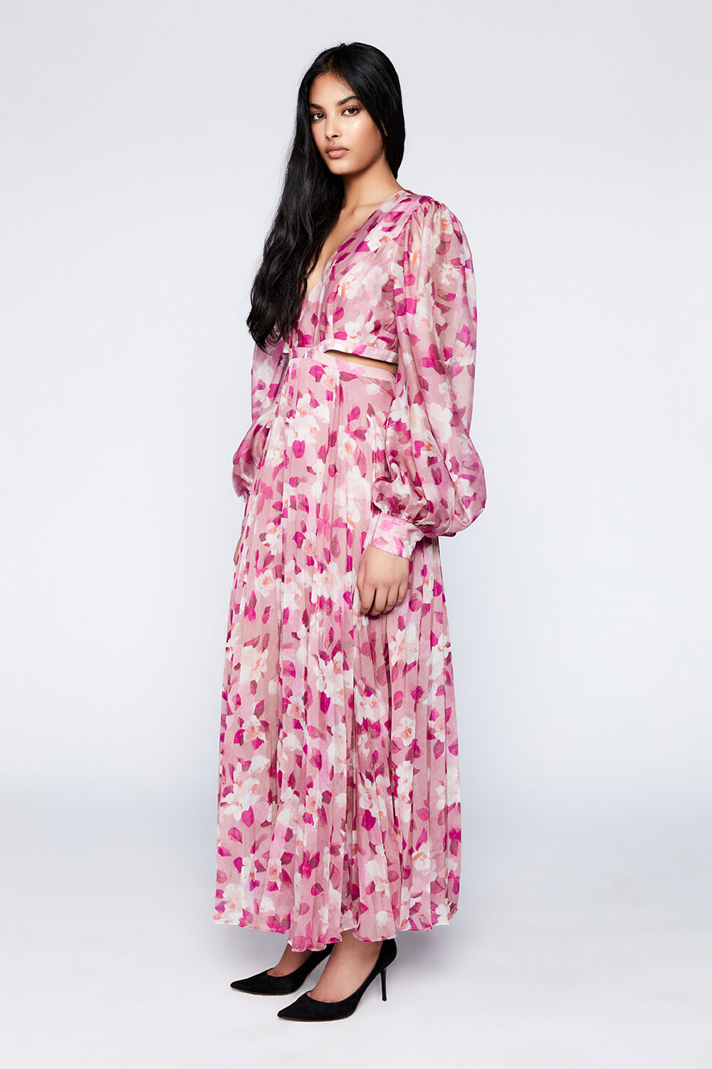 Florica hanging gardens shop pleated midi dress