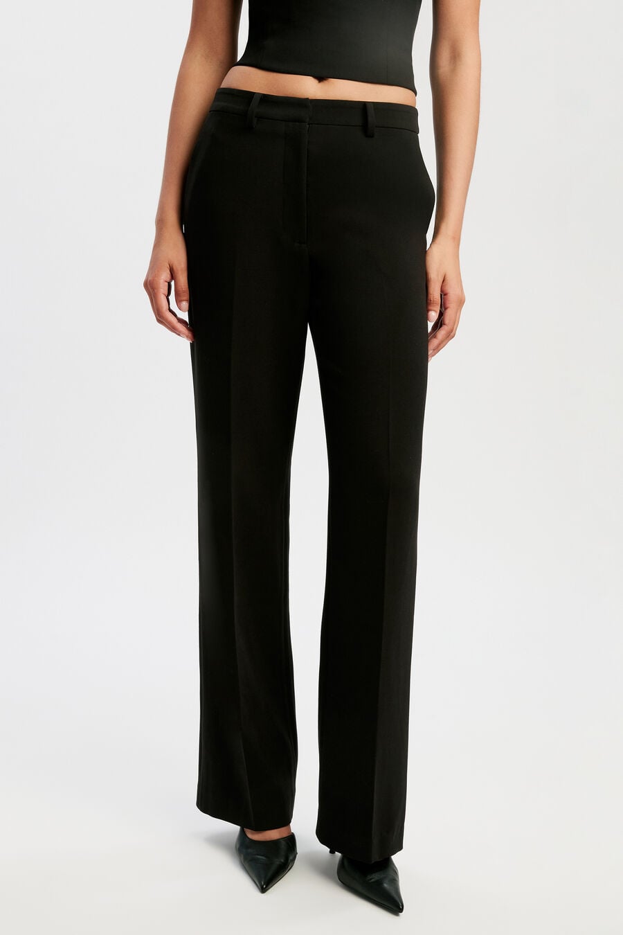 MILENA HIGH RISE FLARED PANT in colour Black
