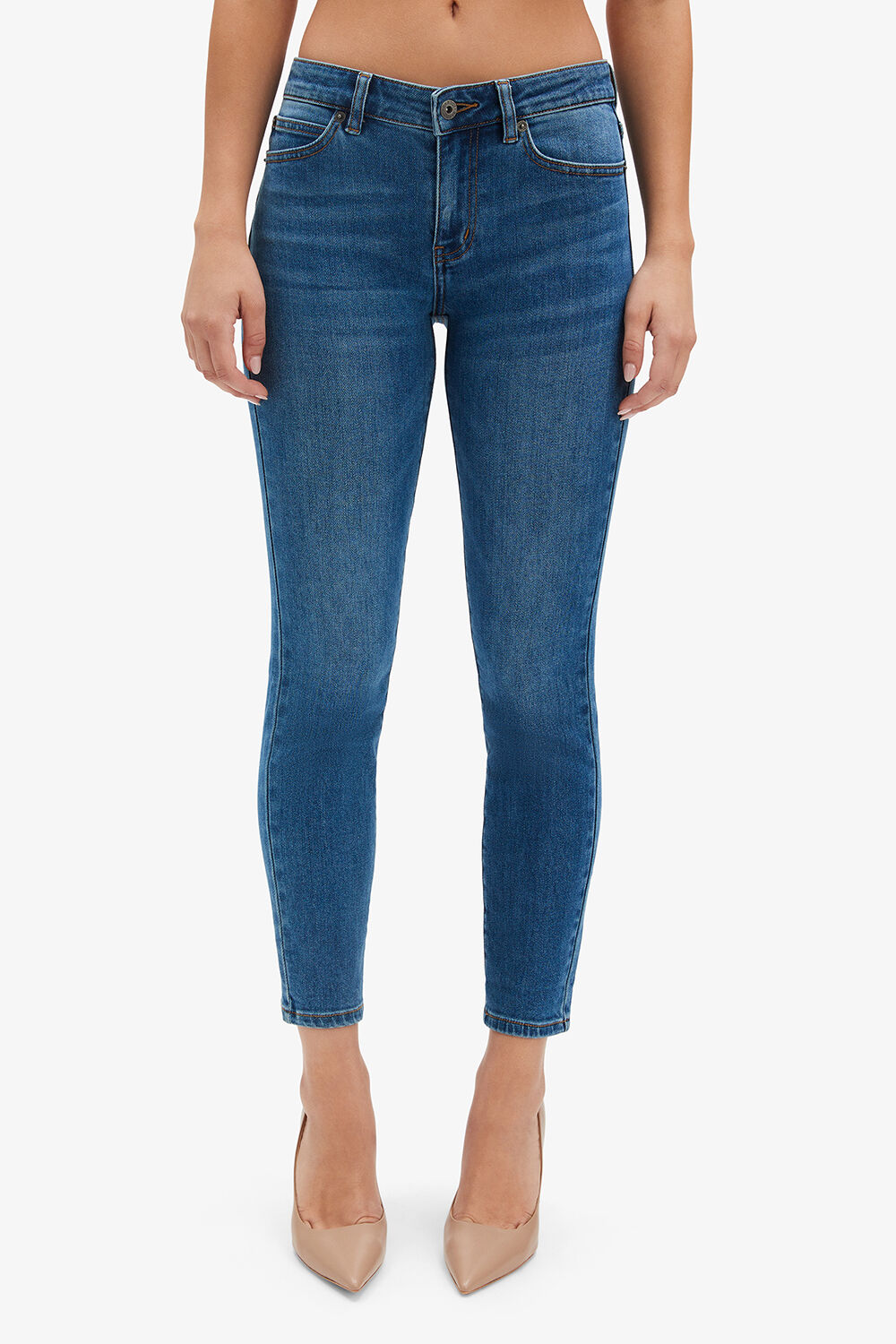 KNOX SKINNY CROPPED JEAN in colour CITADEL