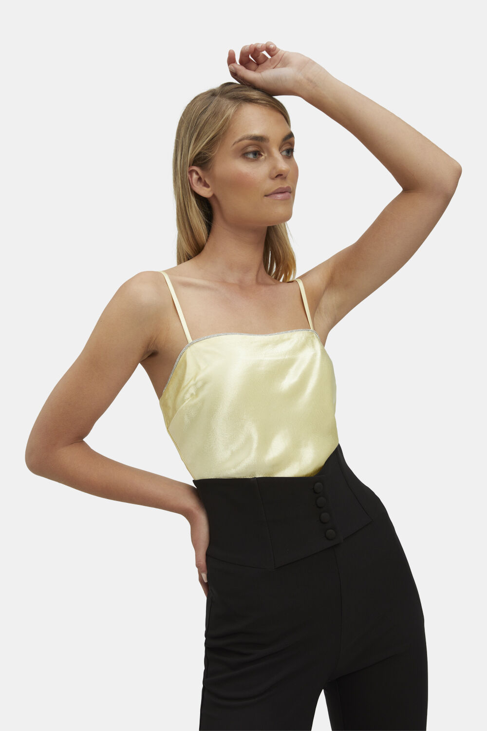 DIAMONTE TRIM CAMI in colour LIMELIGHT