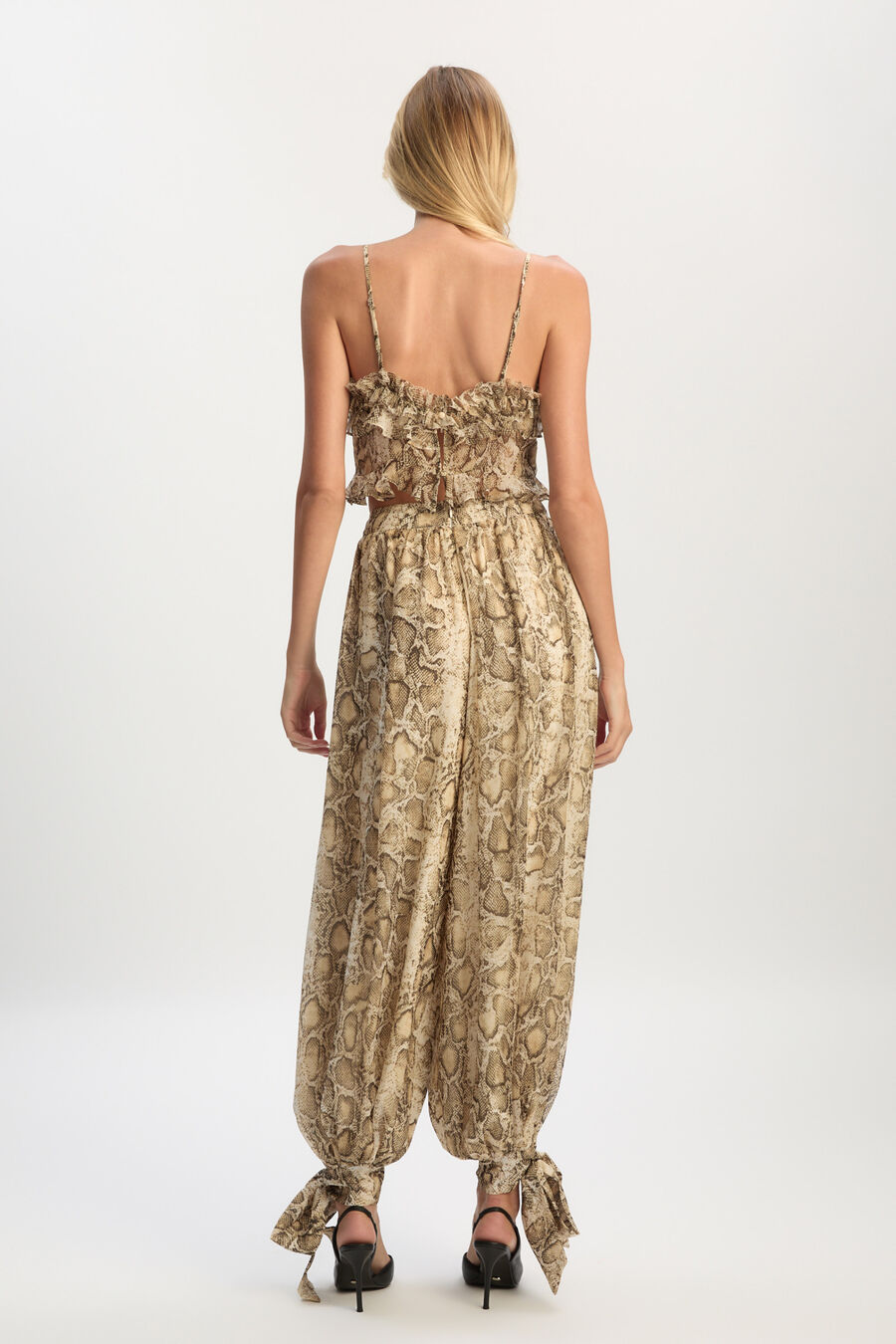 Alira Printed Frill Crop Top