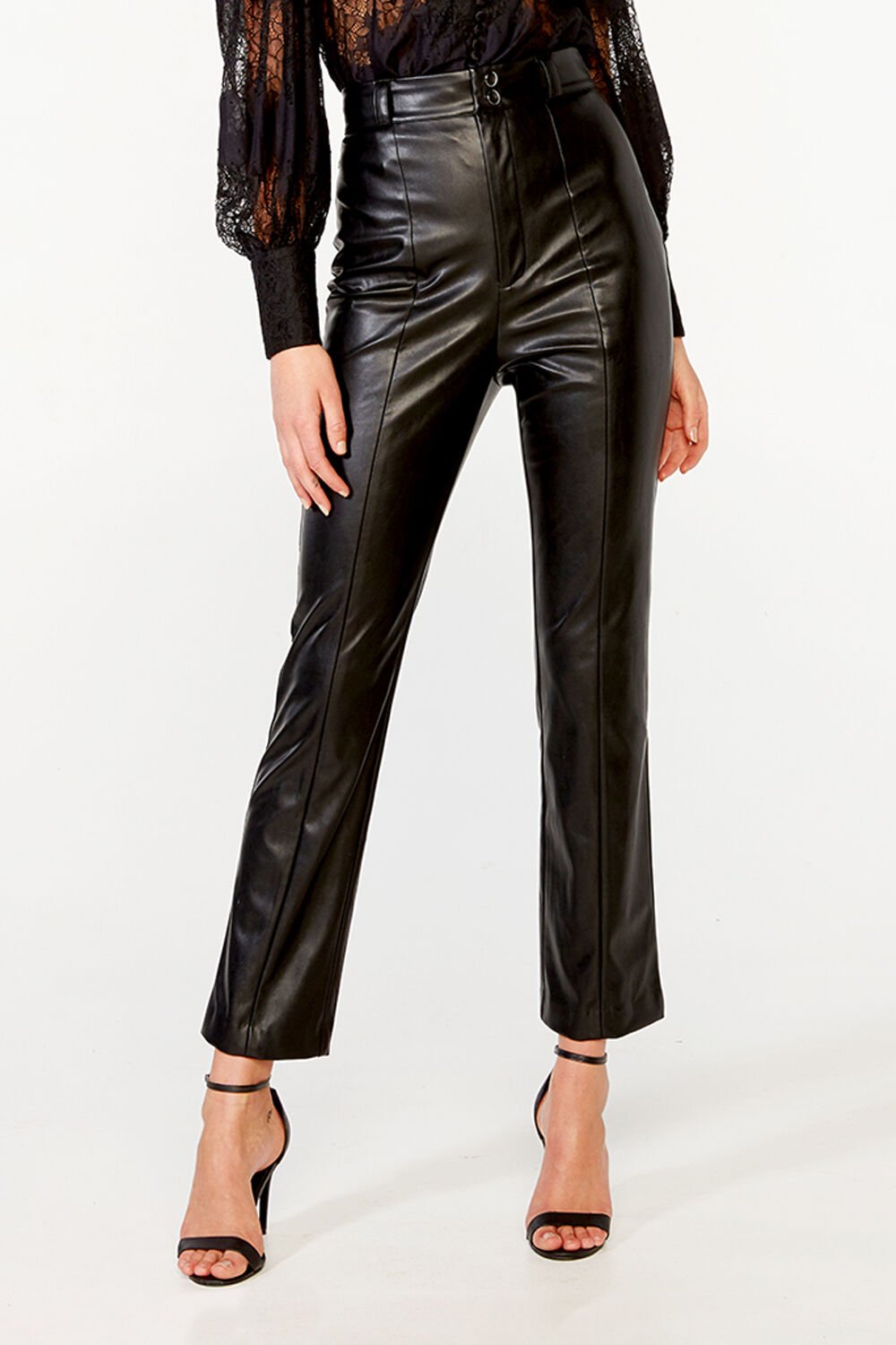 Forever New Davina Vegan Leather Pants In Black  MYER