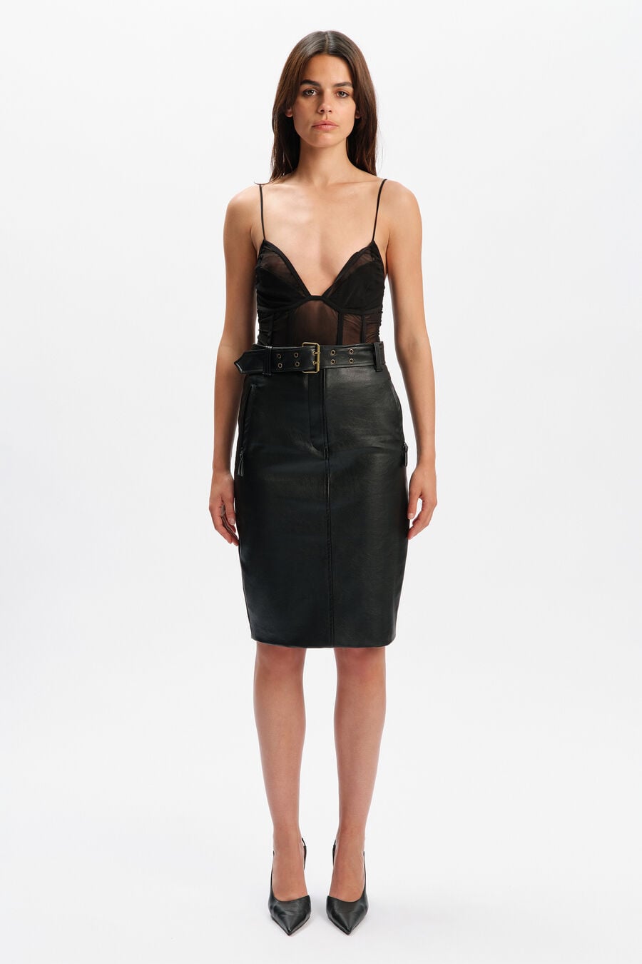 Lavelle Vegan Leather Skirt