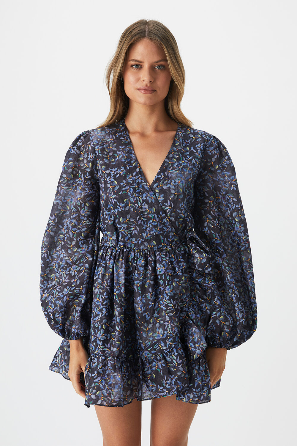 Bardot floral wrap dress cheap