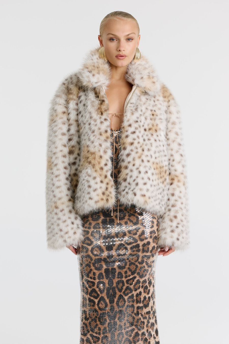 Sylvie Zip Faux Fur Jacket