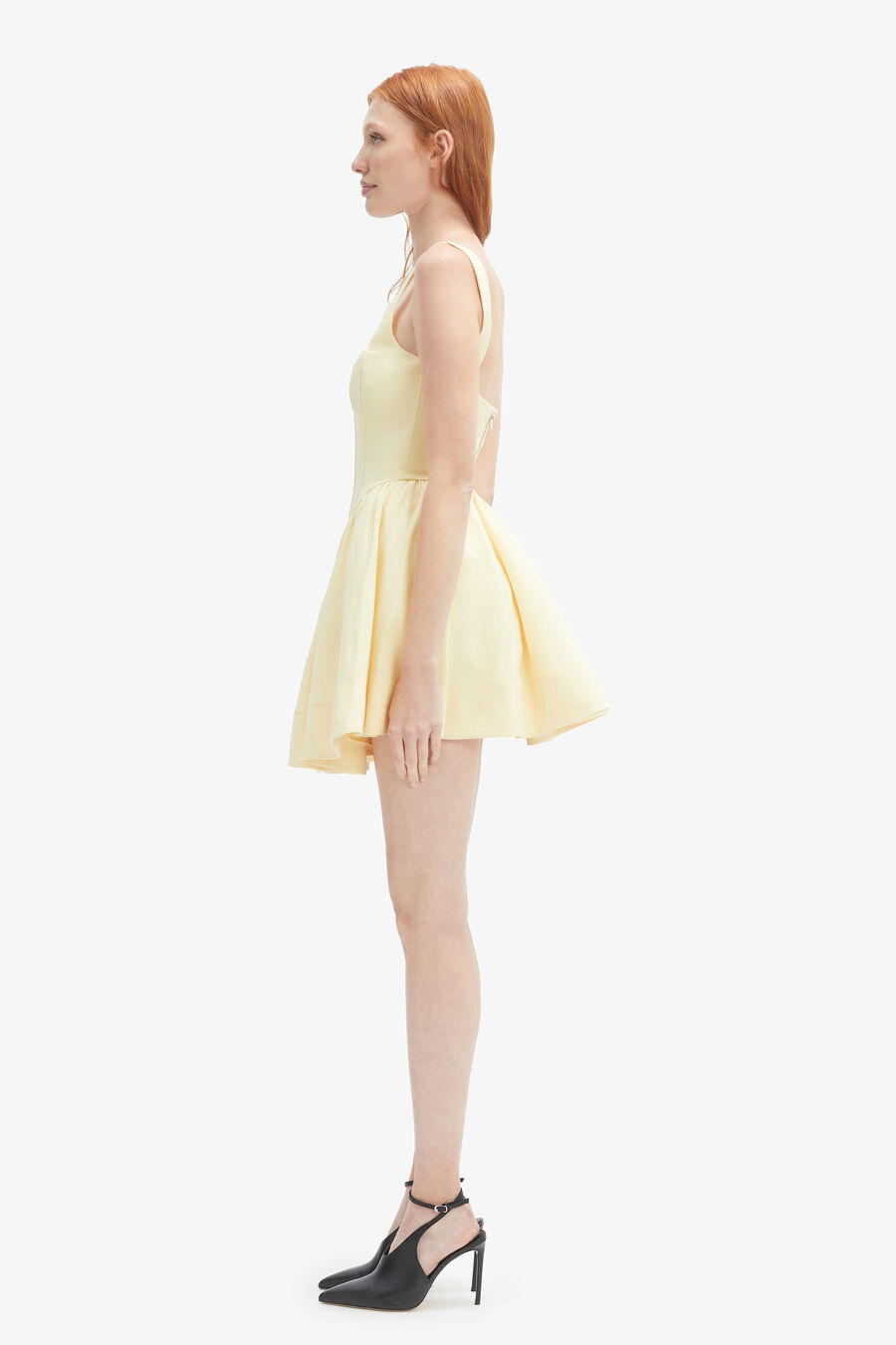 LARSON CORSET MINI DRESS in colour CANARY YLW