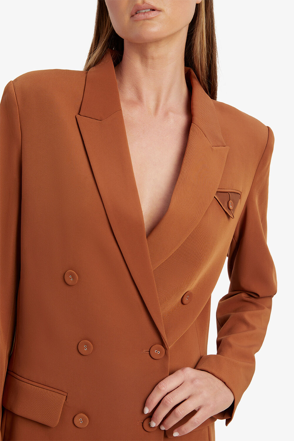 SLOANE CLASSIC BLAZER in colour COPPER BROWN