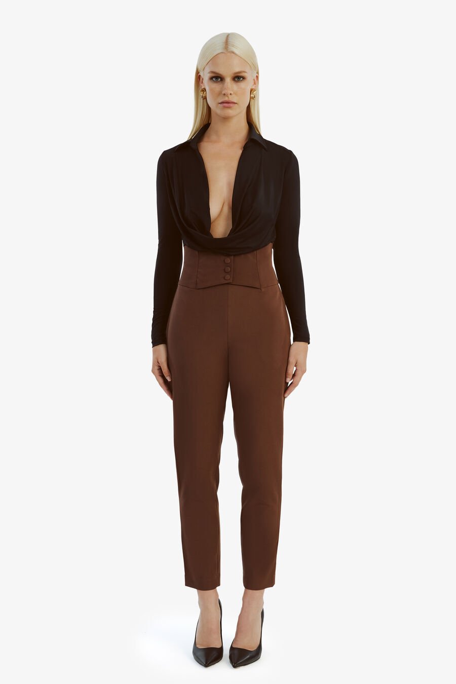 CORSET PANT in colour CHOCOLATE