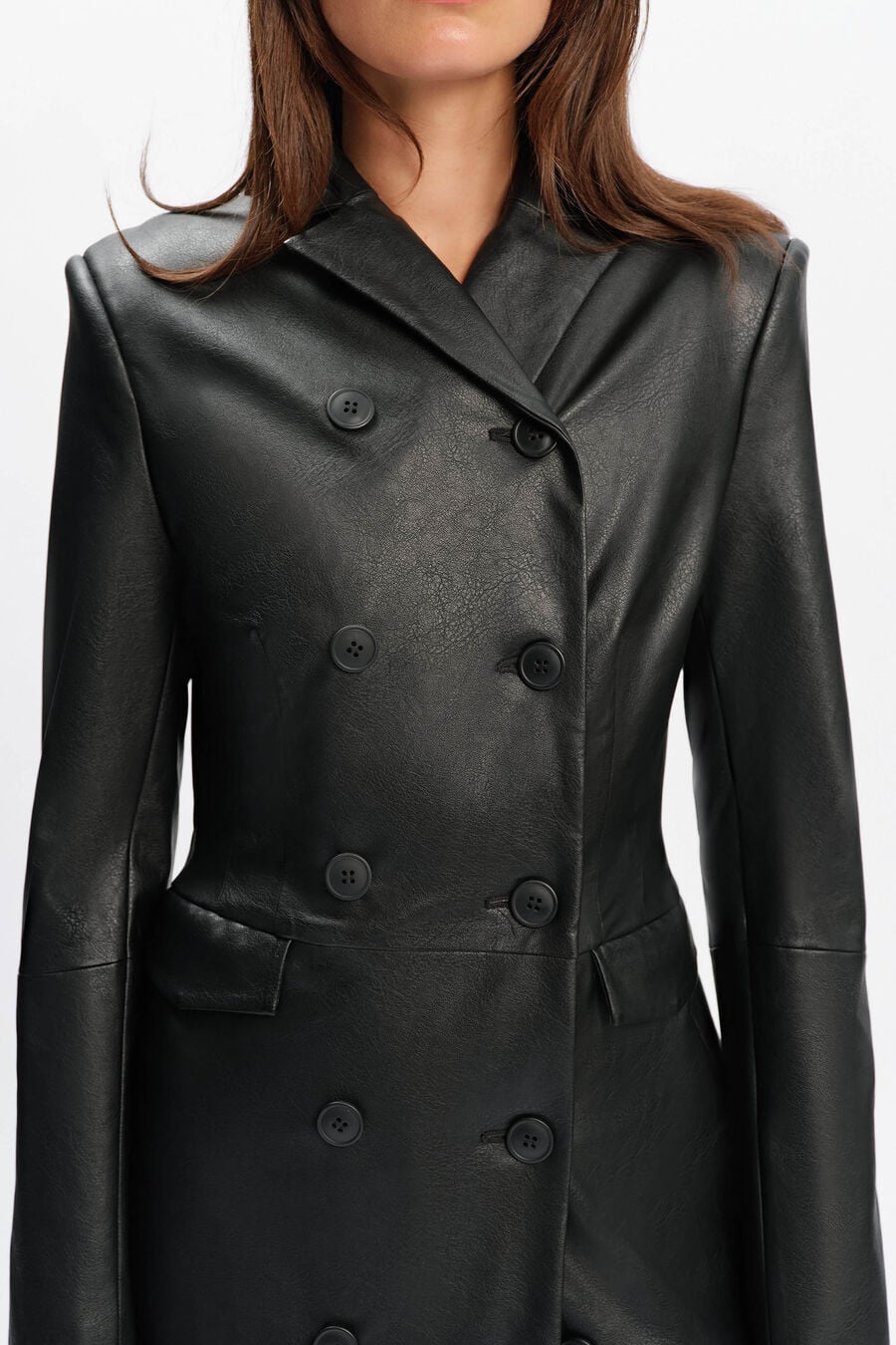 Liana Vegan Leather Coat