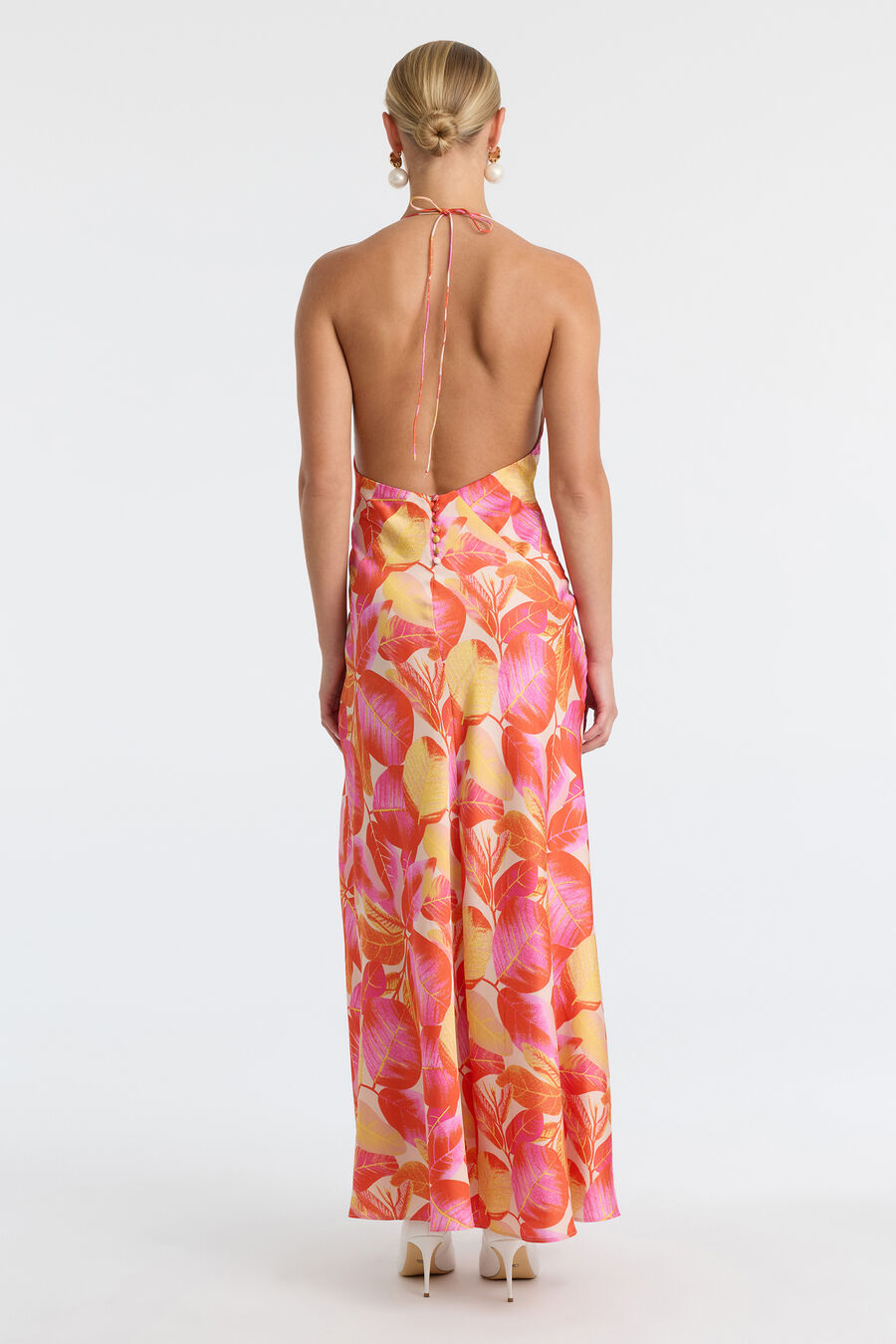 Yve Halter Printed Maxi Dress