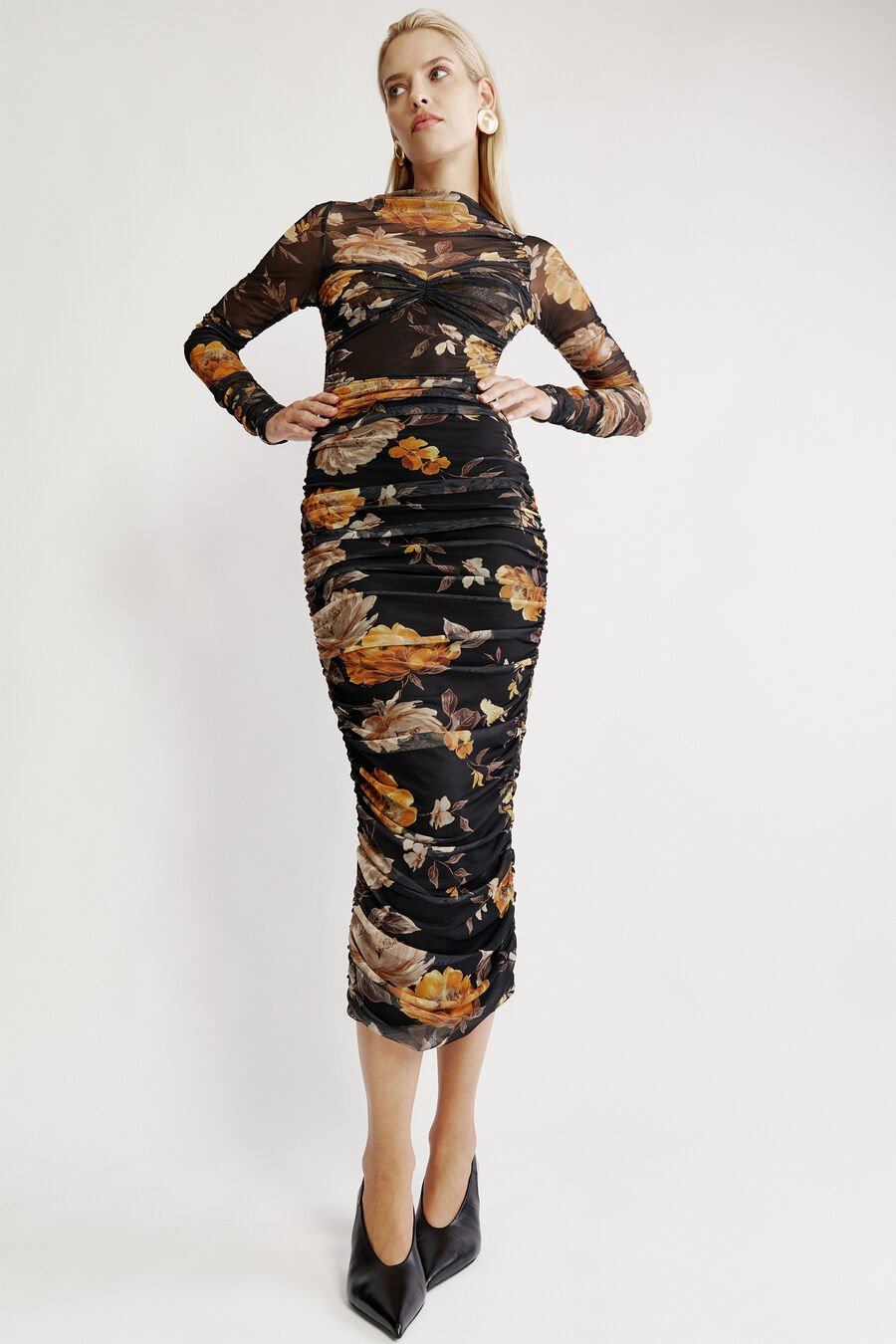 Althea Mesh Midi Dress