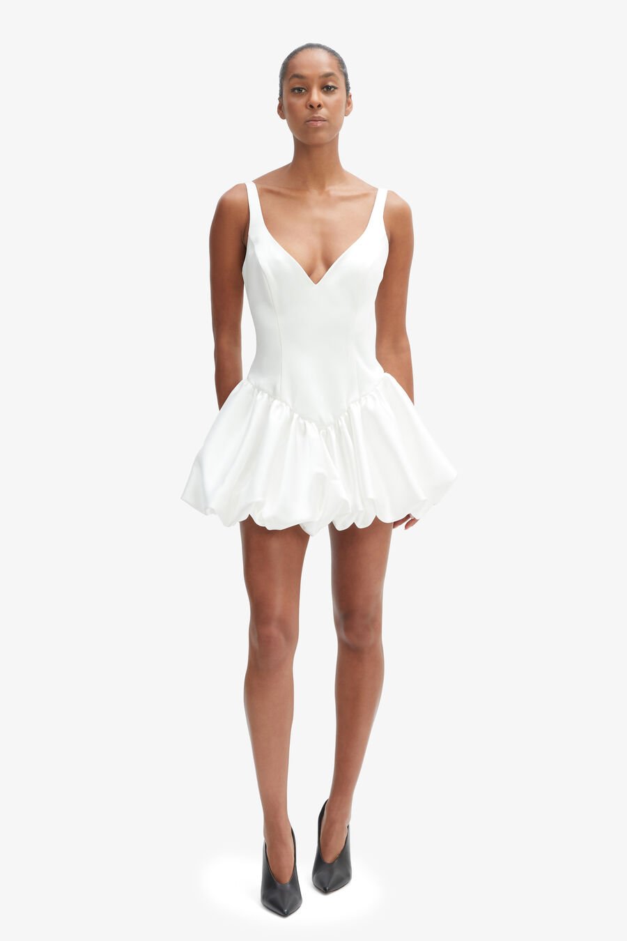 ORIA BUBBLE MINI DRESS in colour ORCHIDWHT