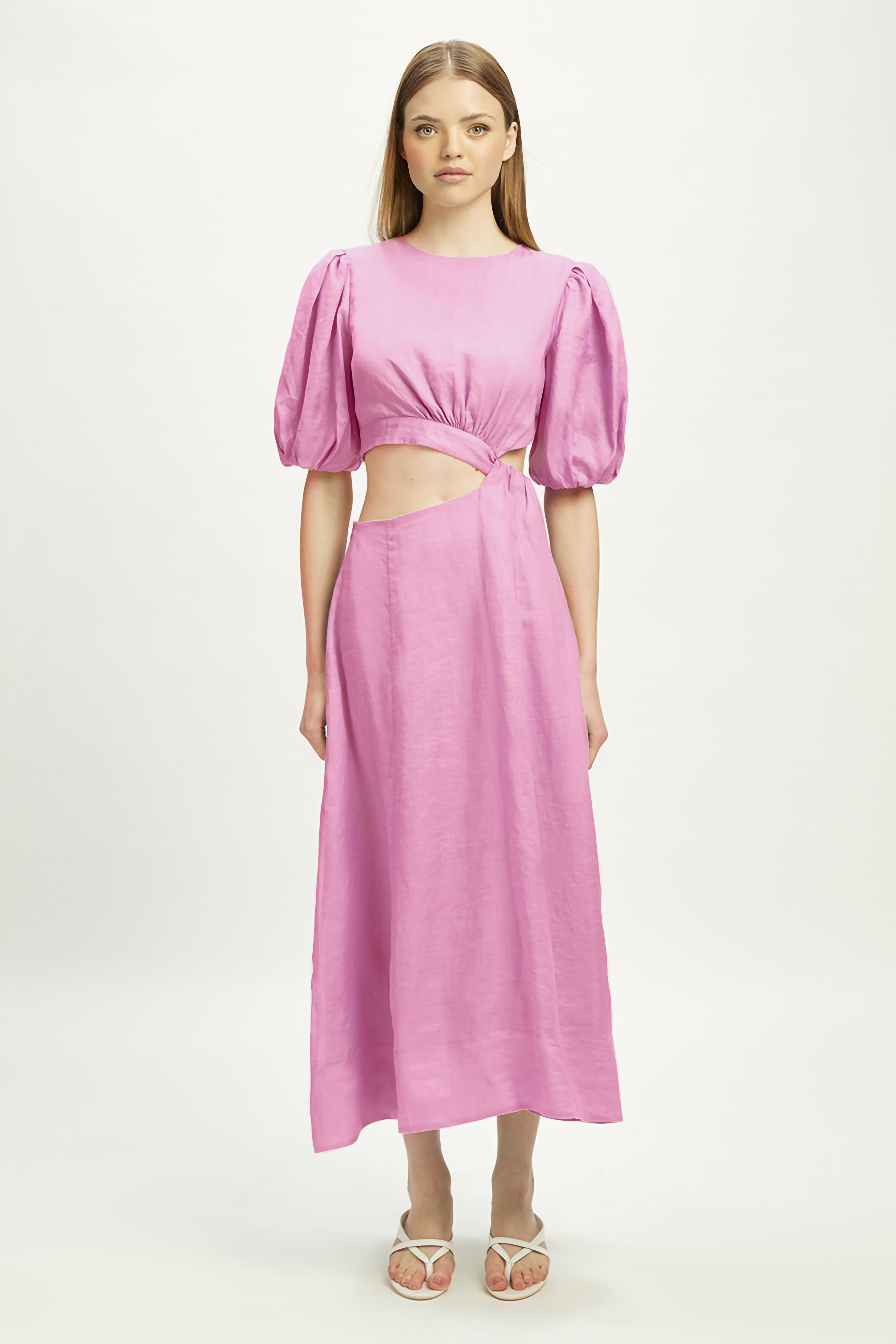 Zara pink deals midi dress
