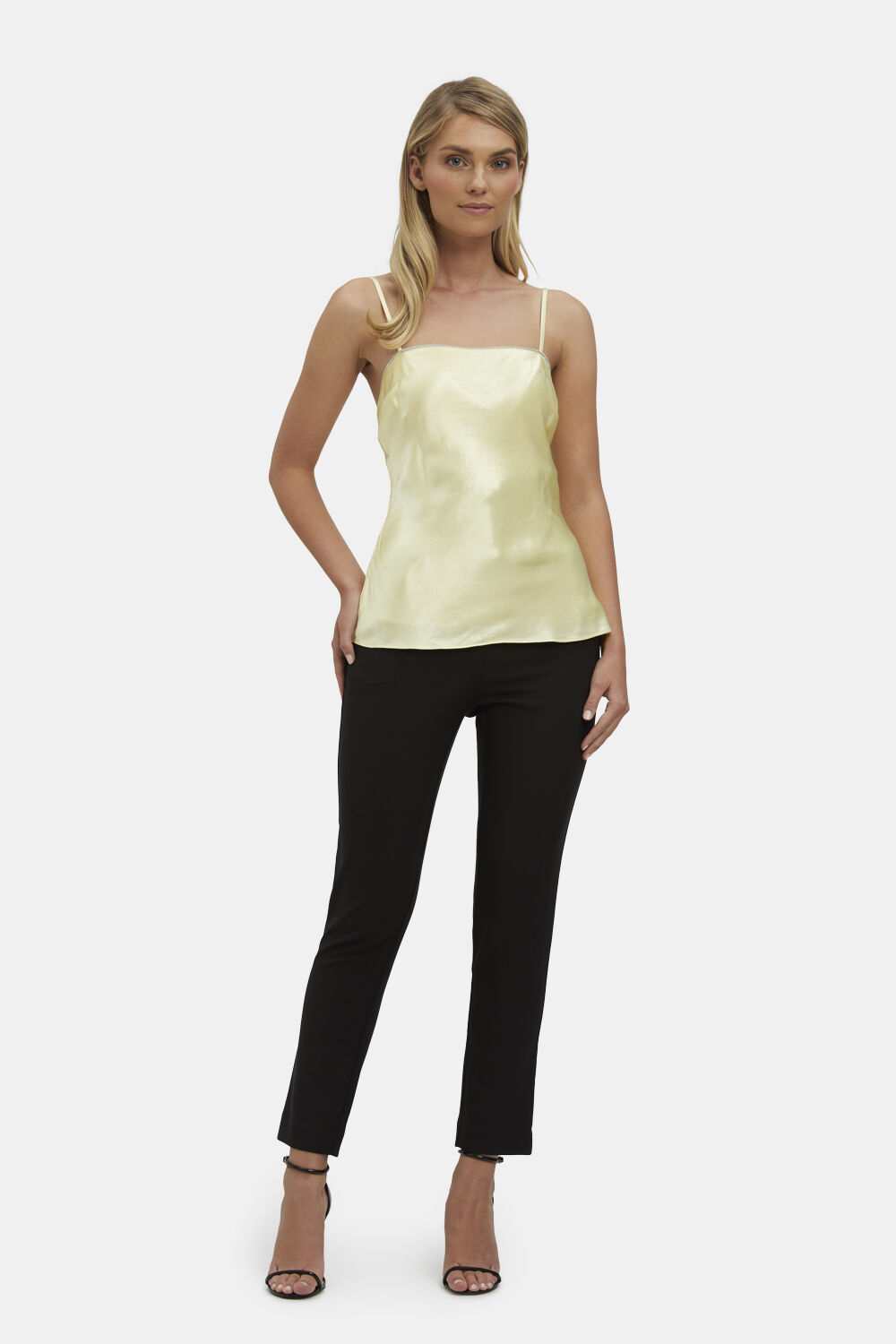 DIAMONTE TRIM CAMI in colour LIMELIGHT