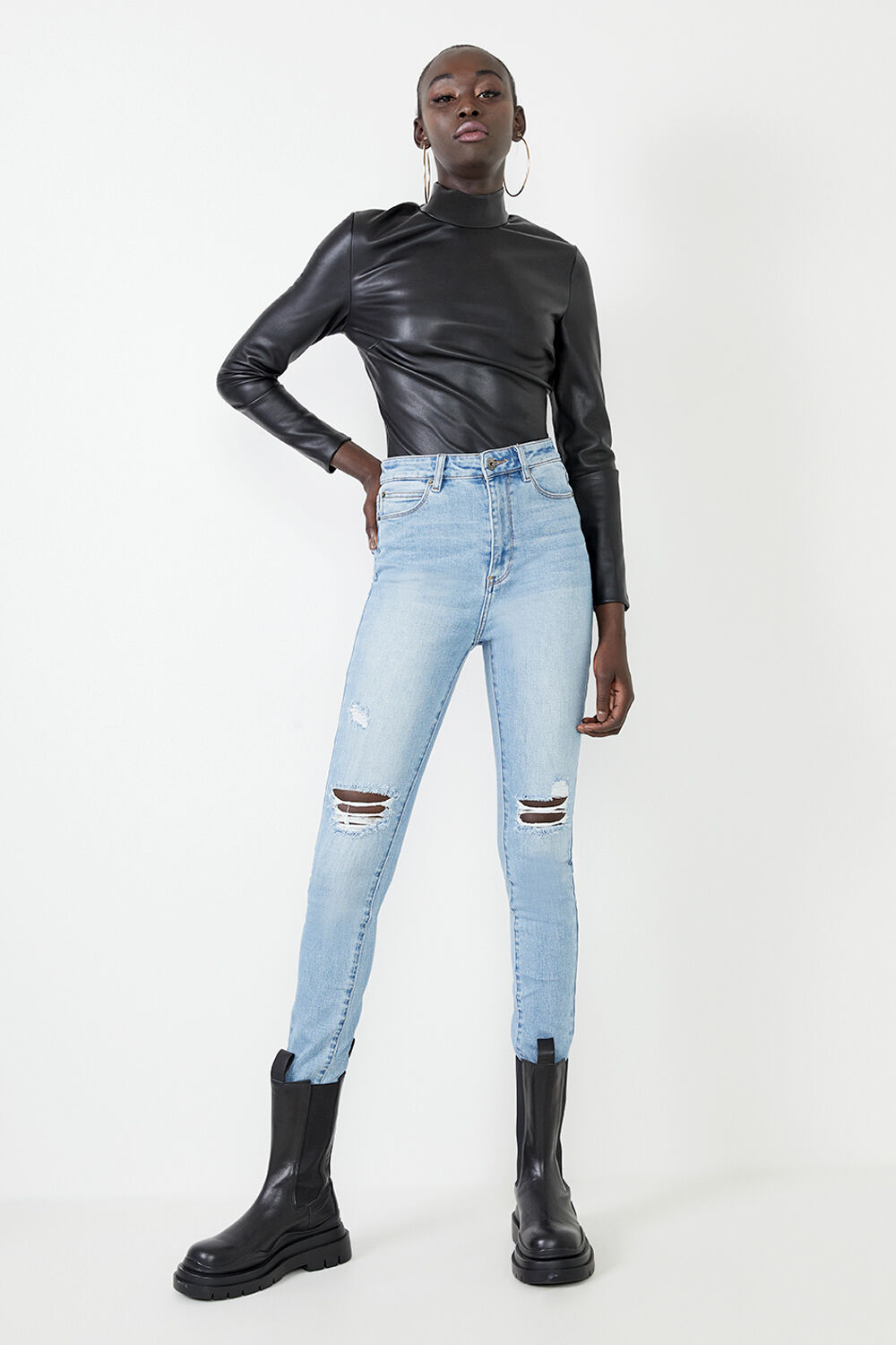 VEGAN LEATHER TOP