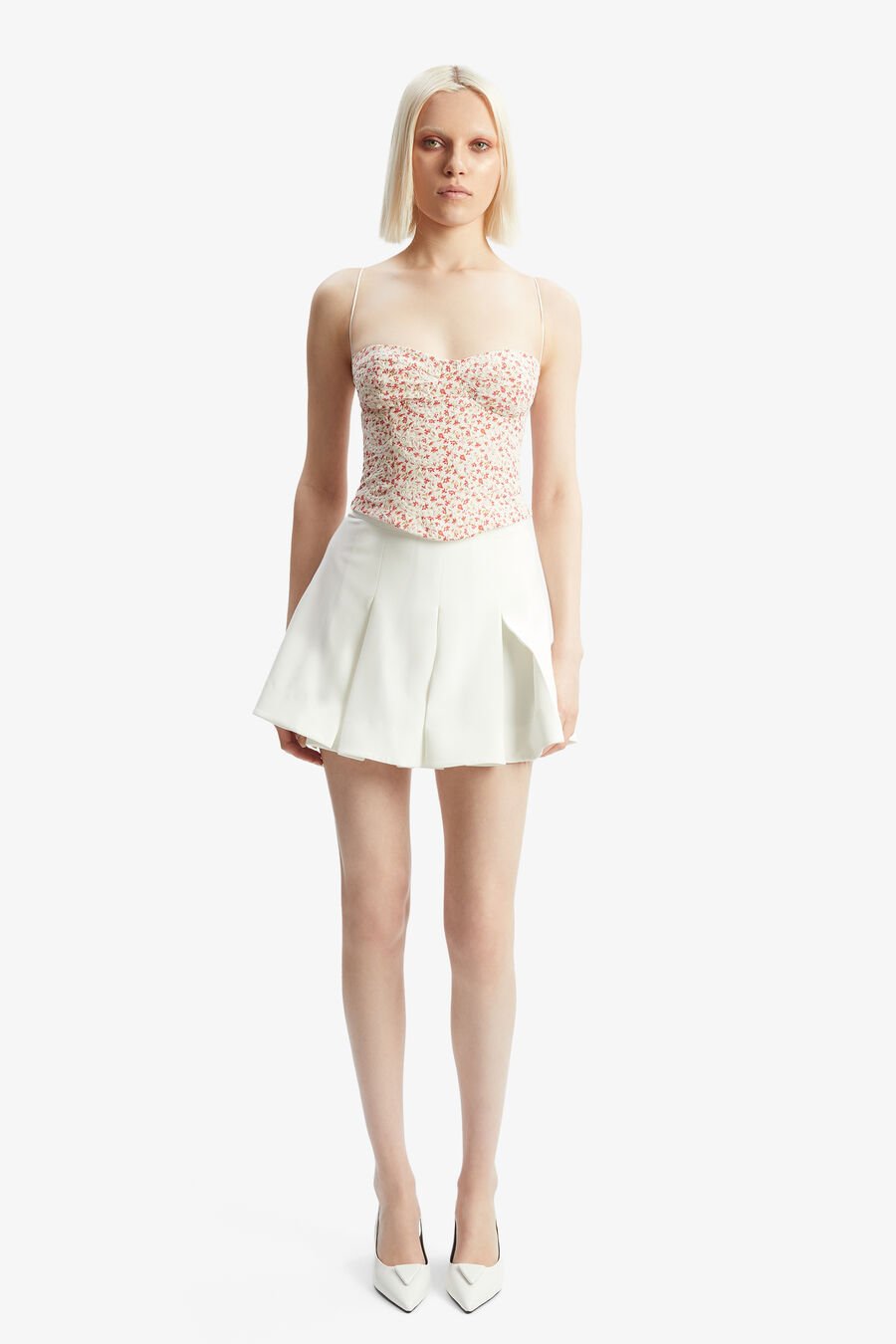 HELENIA PLEATED SKORT in colour ORCHIDWHT