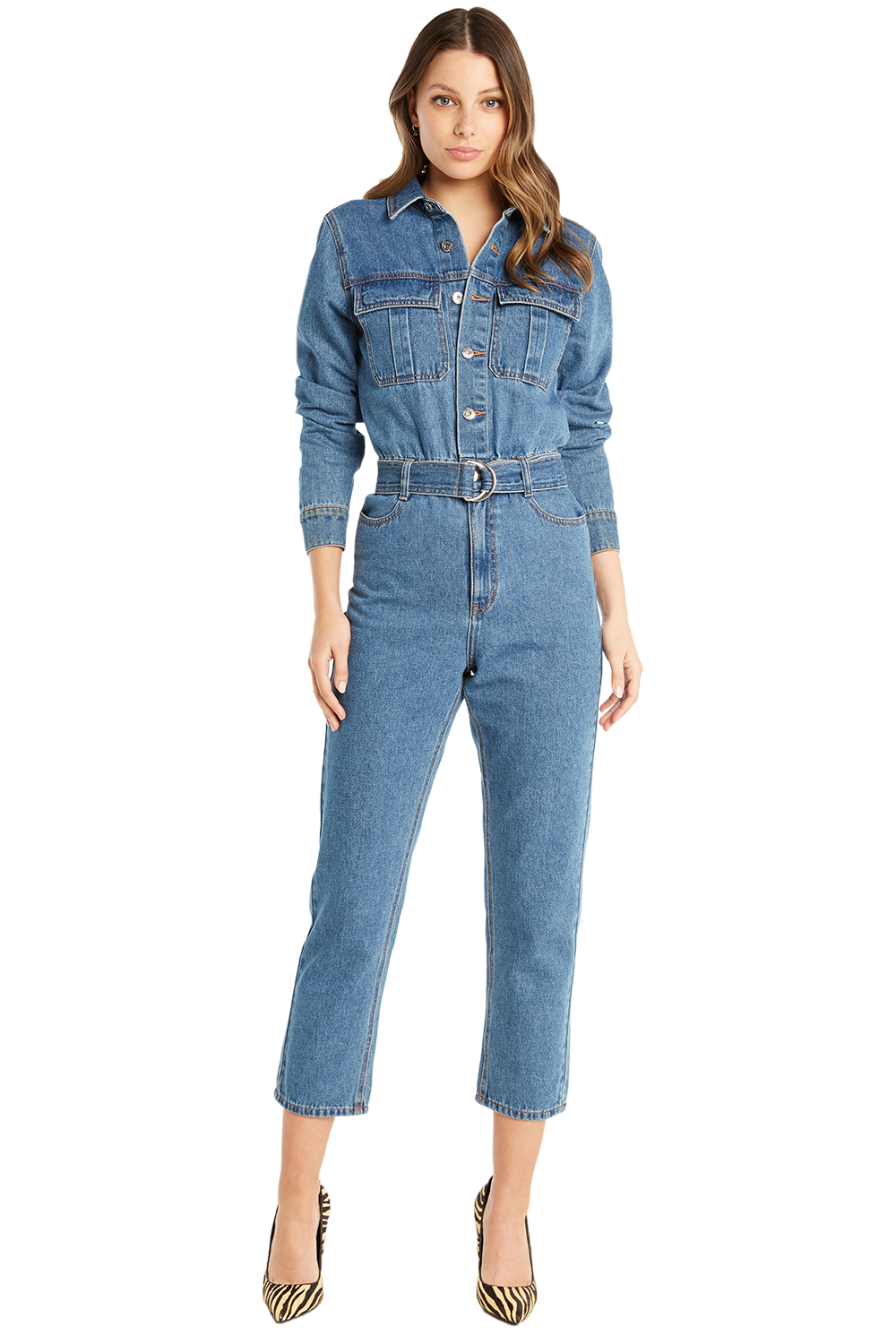 Bardot denim zip romper sales