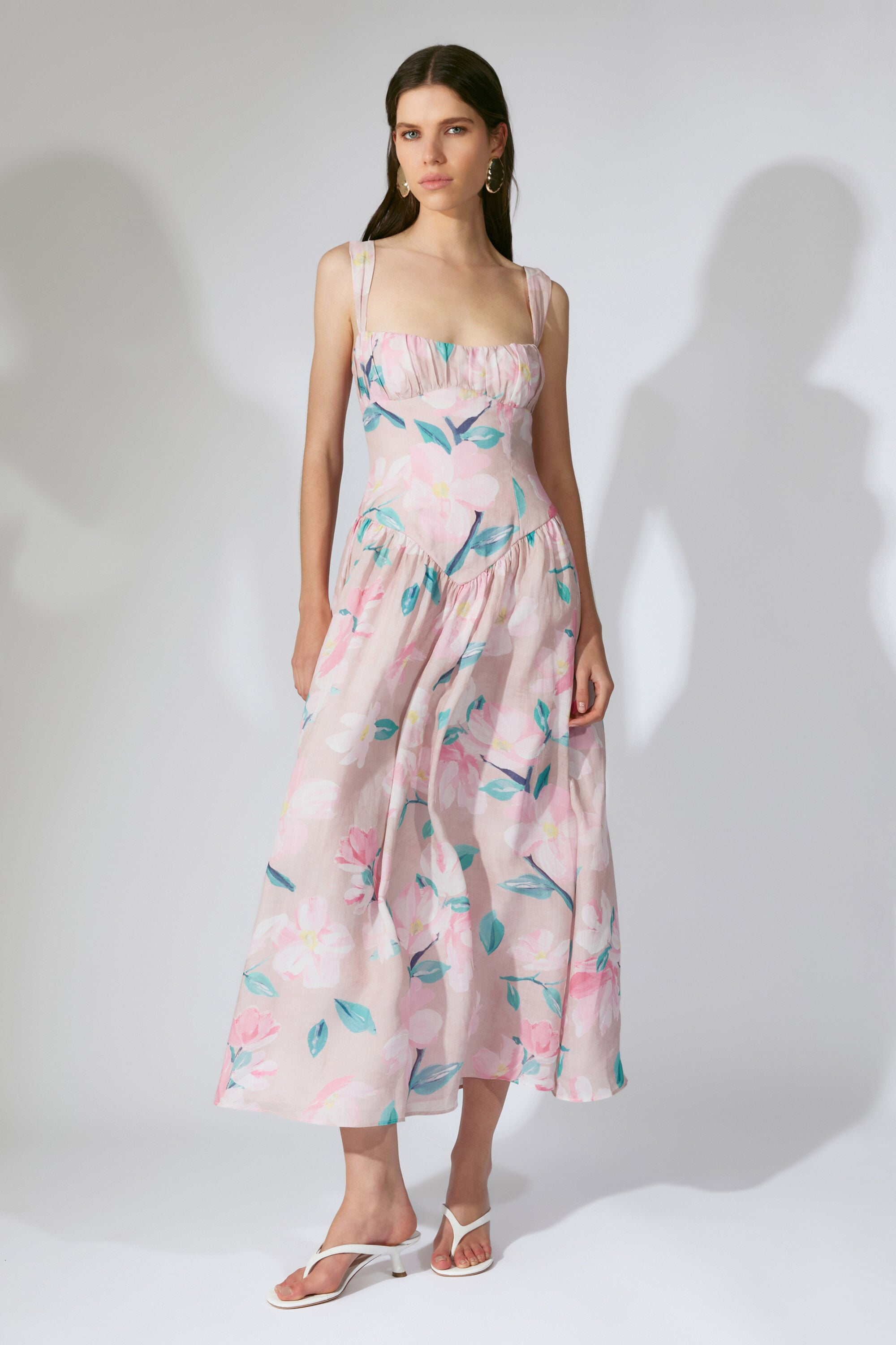 buttoned floral maxi dress Camilla Darling Buds Long Sleeve Buttoned Maxi Dress