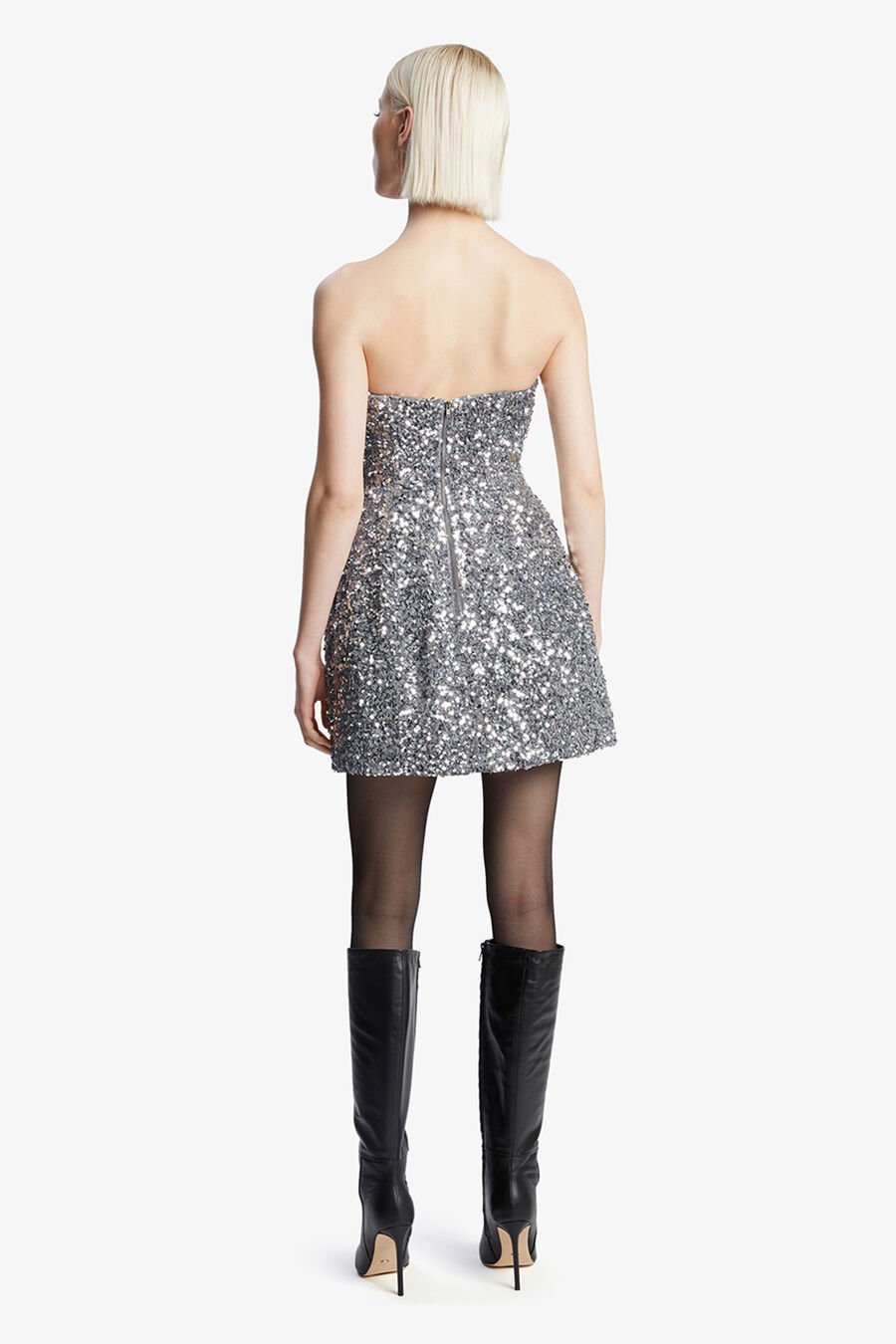 KAROLINE SEQUIN VELOUR DRESS