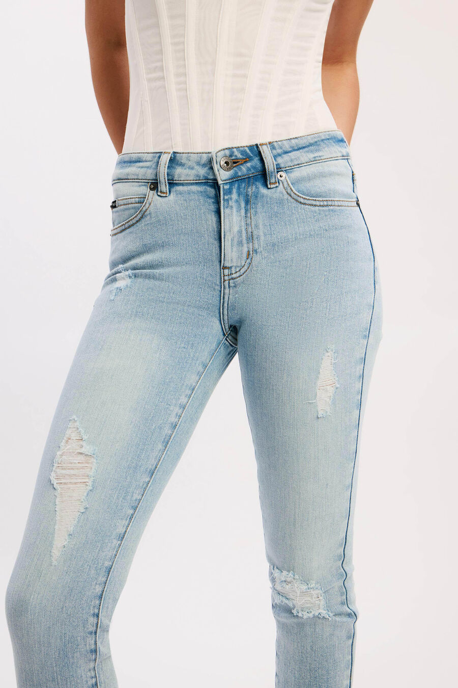 KATE MID BLUE JEANS in colour MID BLUE