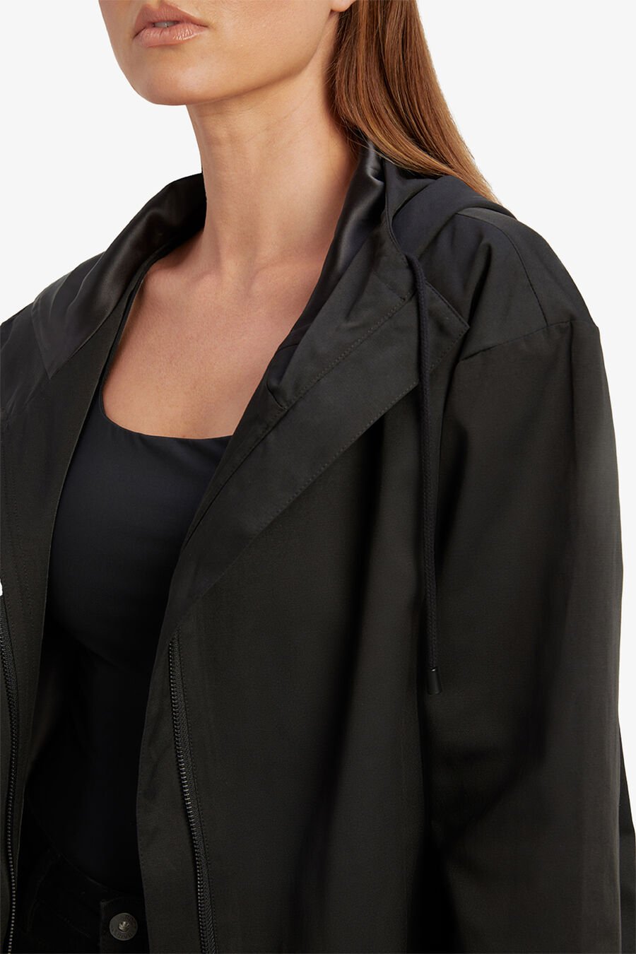 ASTORA HOODED JACKET in colour BLACK