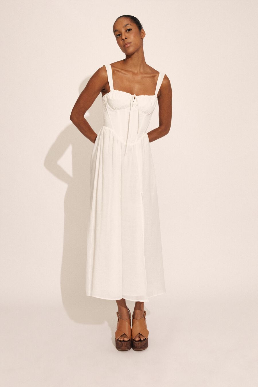 ESRA MIDI DRESS in colour ORCHIDWHT
