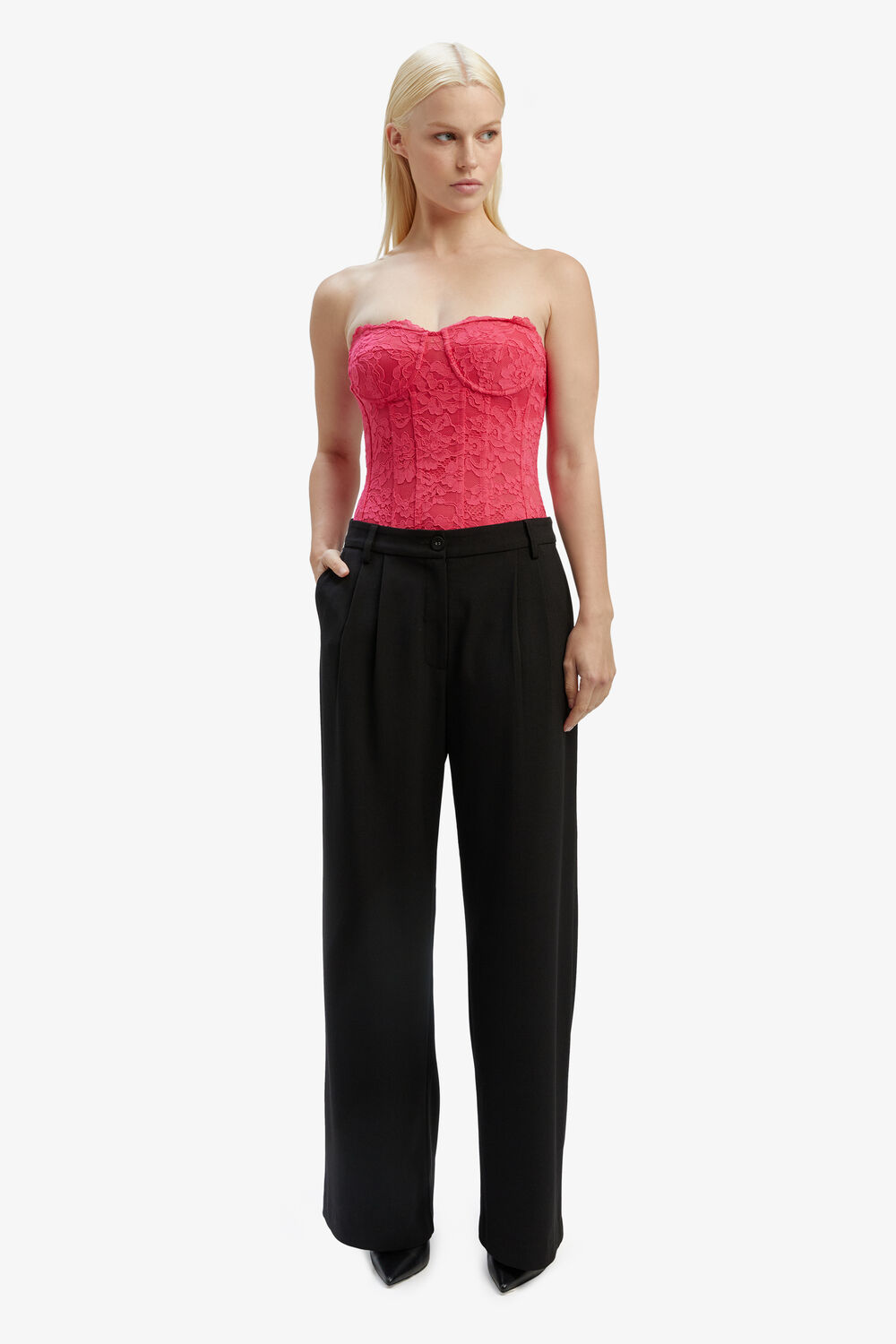 OSKAR BODYSUIT in colour HOT PINK