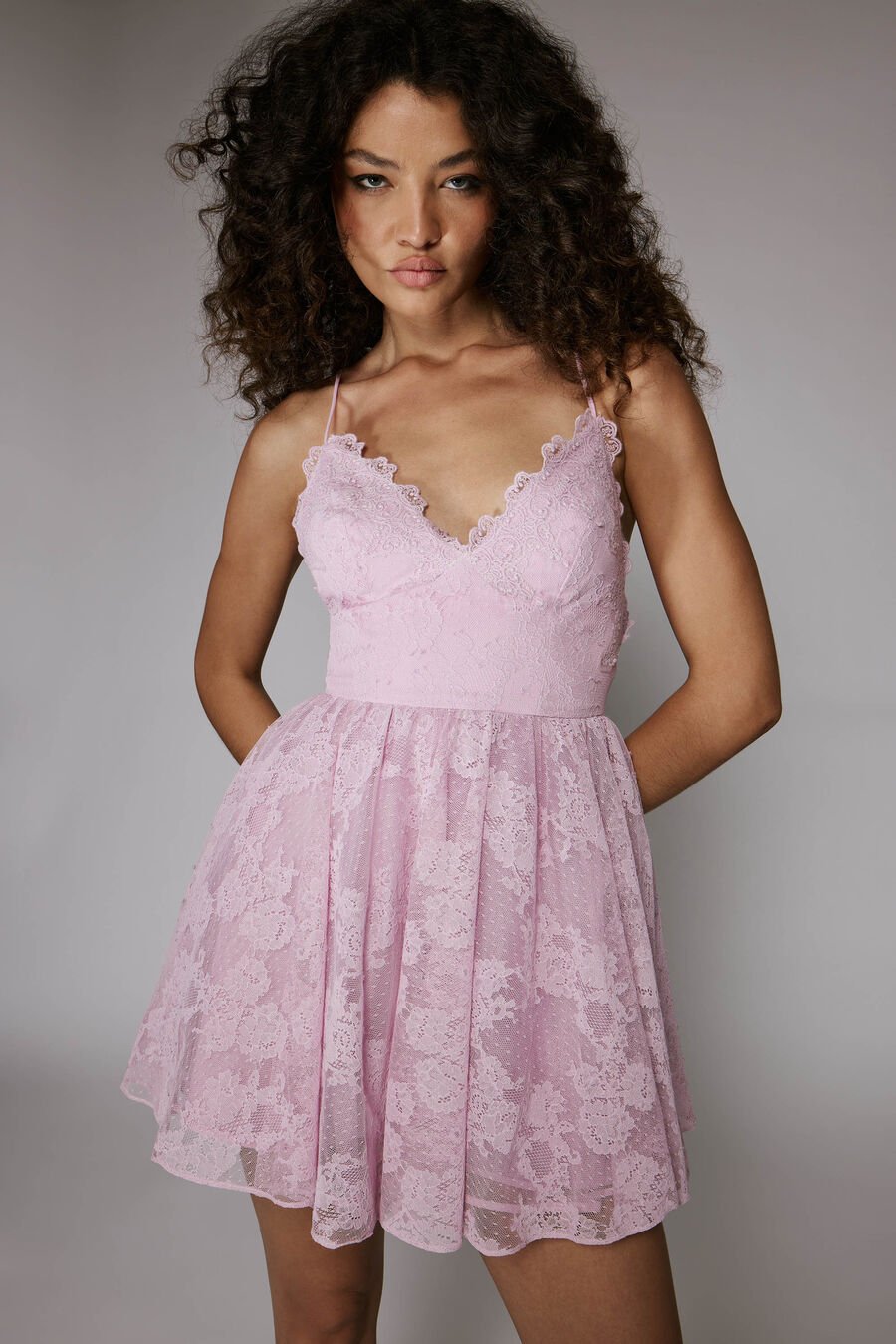 Orelia Lace Mini Dress