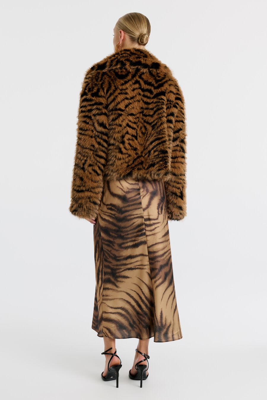 COLETTE FAUX FUR JACKET in colour Animal Print