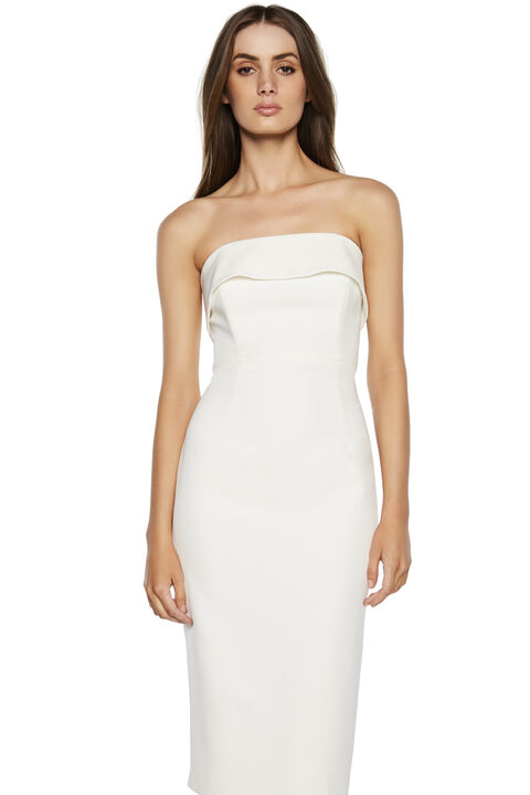 GEORGIA DRESS in colour BRIGHT WHITE