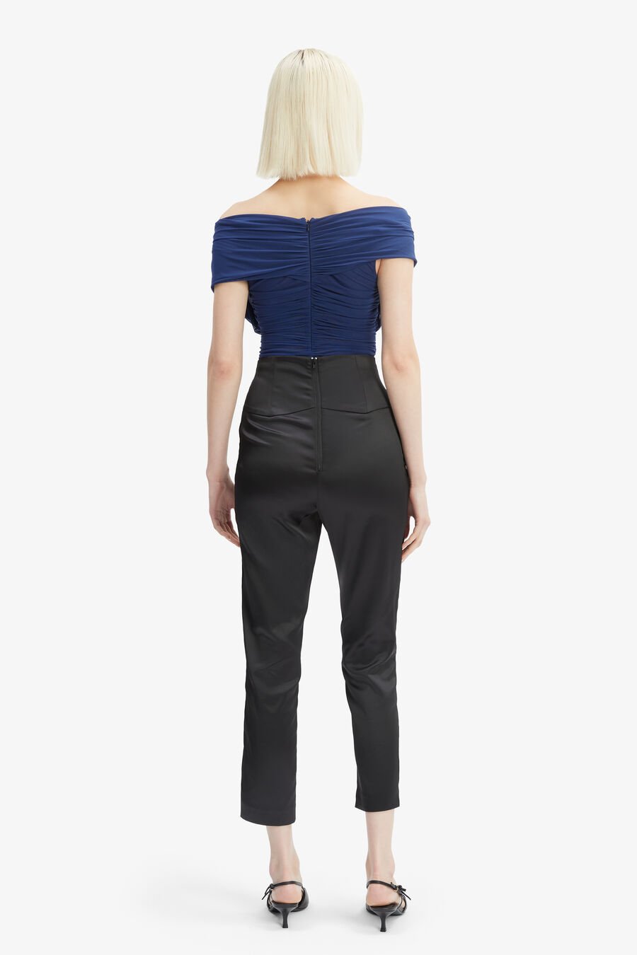 VESPERA MESH BODYSUIT in colour ROYAL BLUE