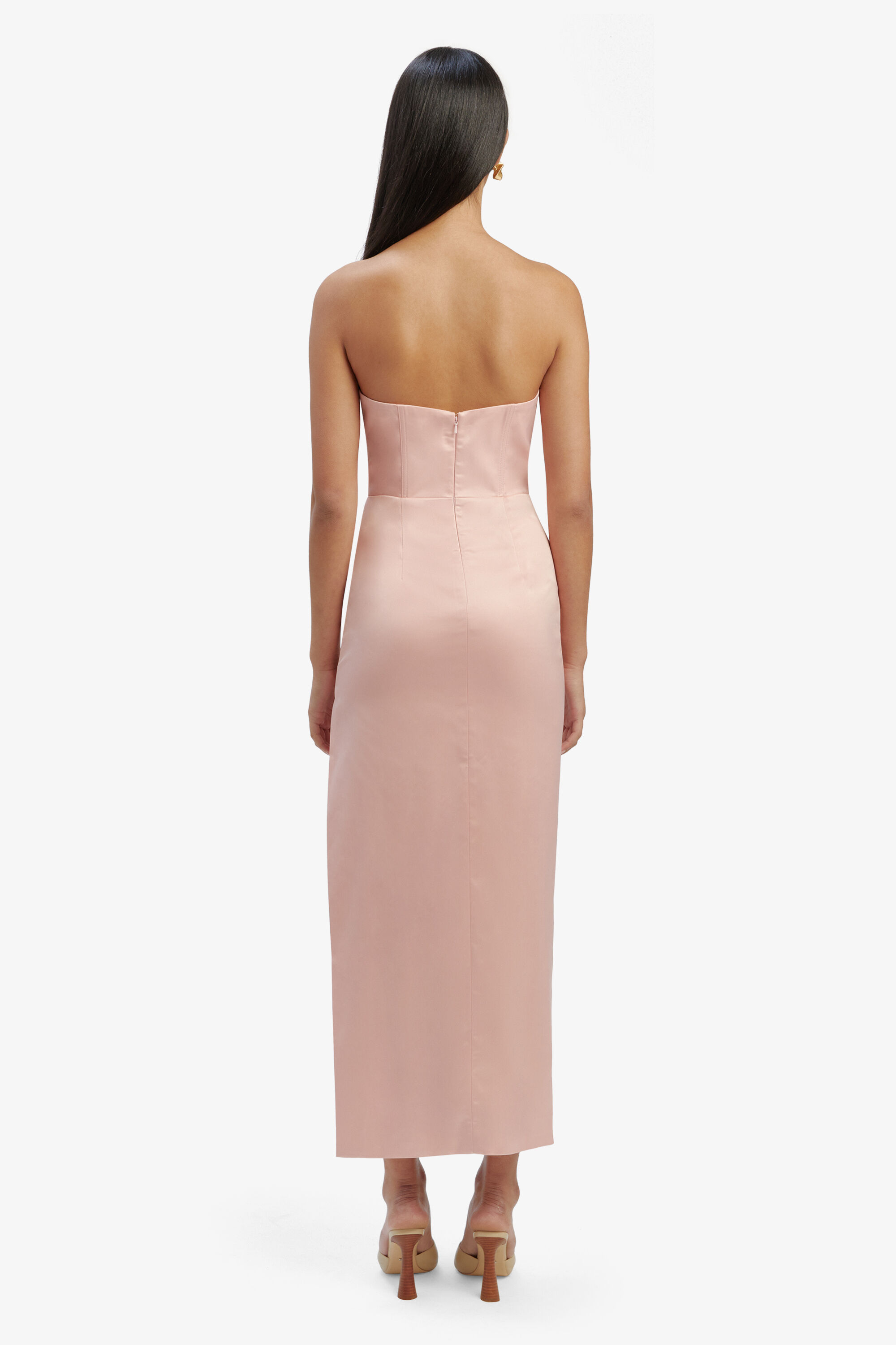 Pale pink bardot dress clearance