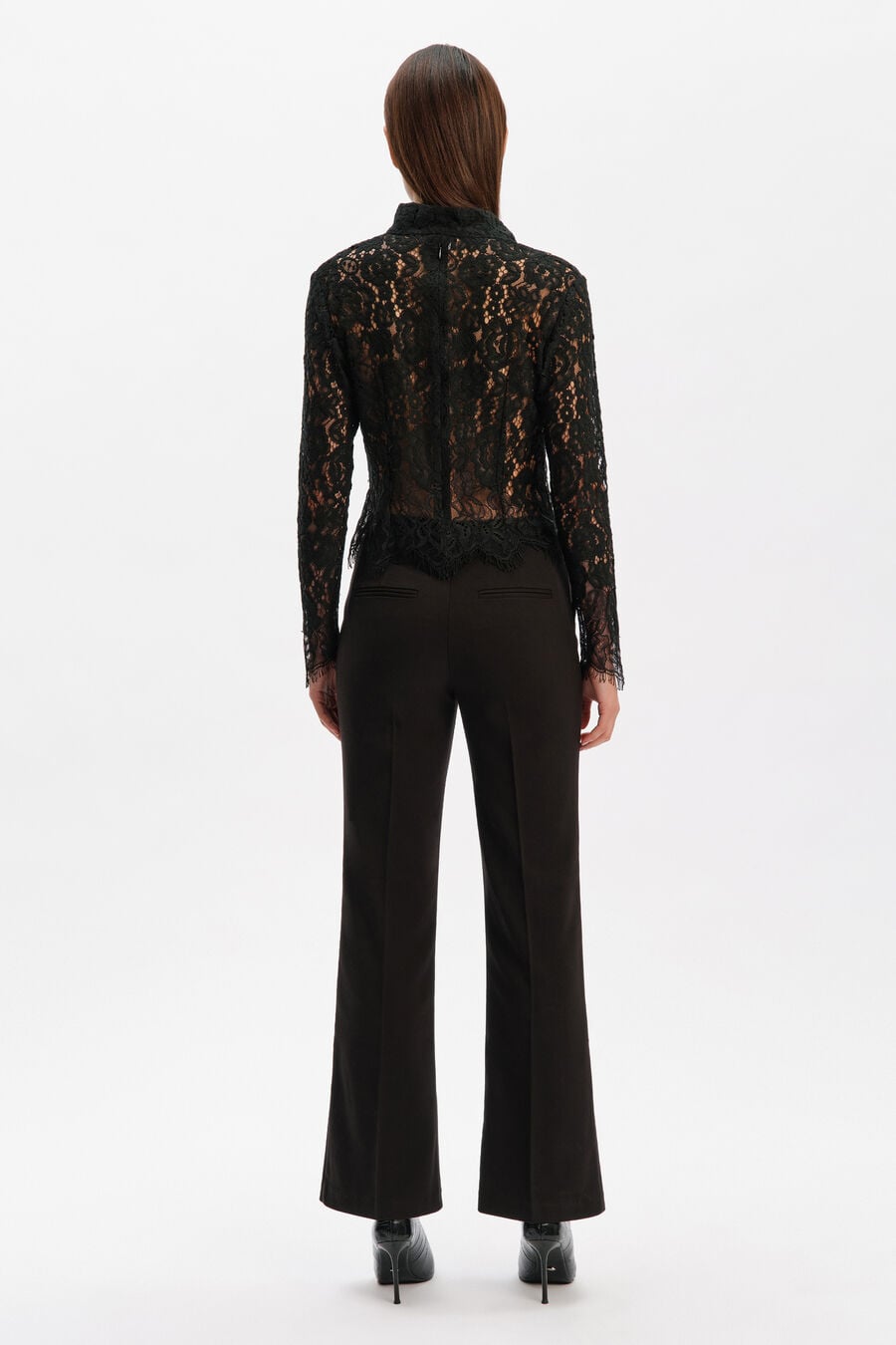 Remly Button Front Lace Top
