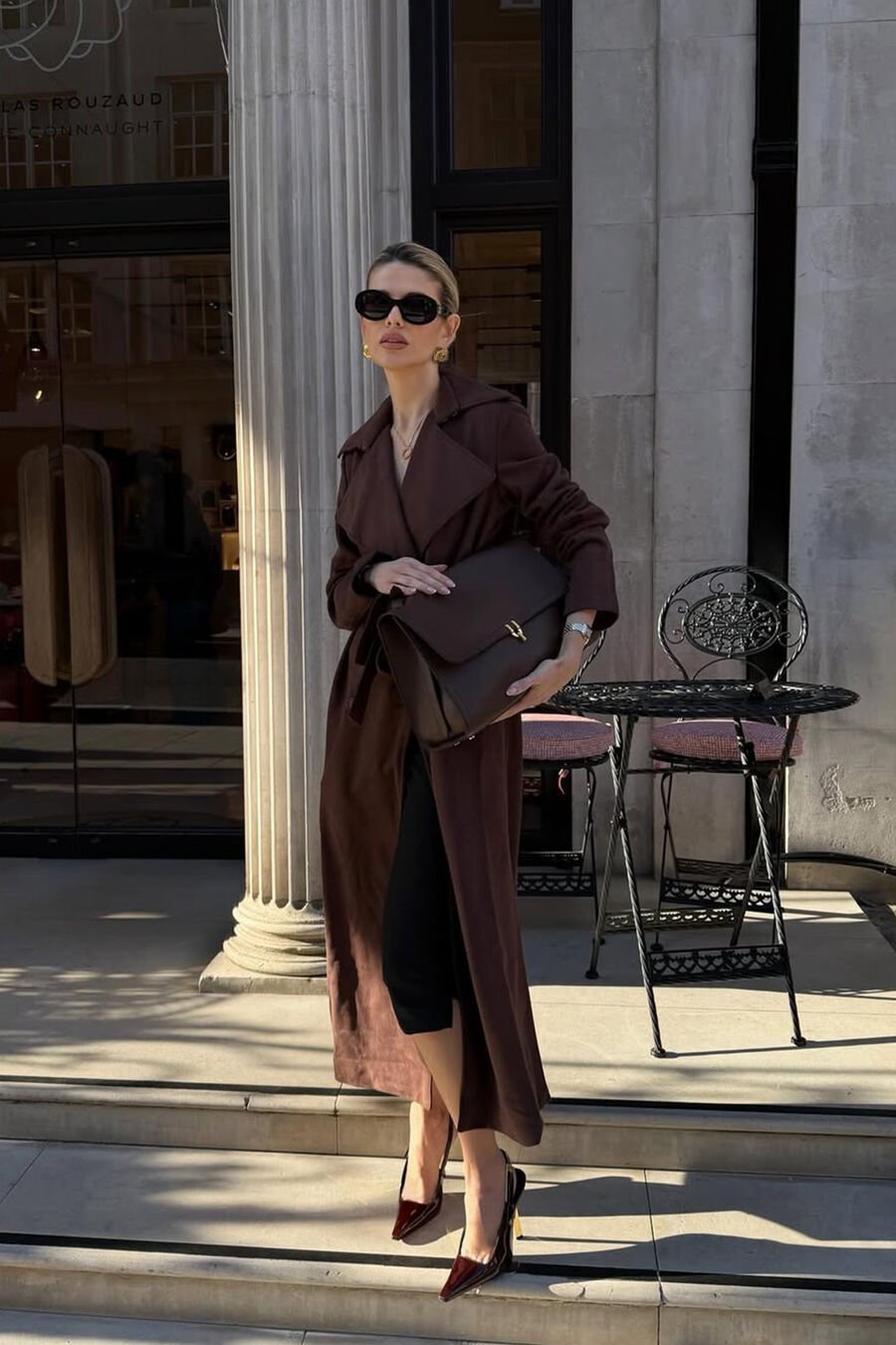 Kira Vegan Suede Trench Coat