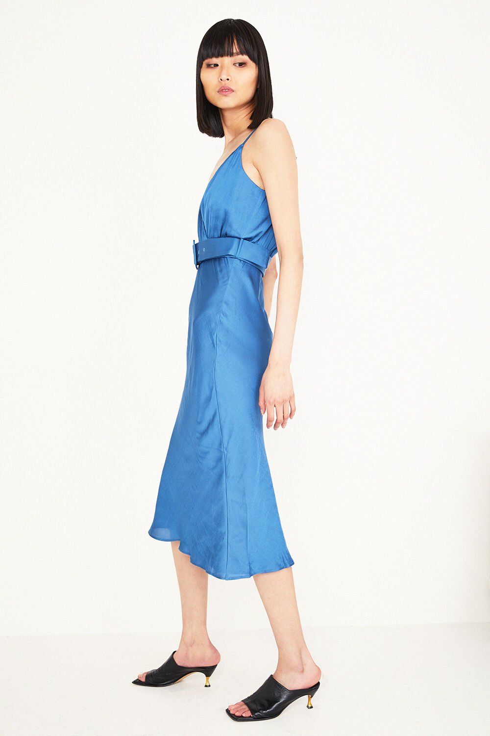Reagan Midi Dress in Teal | Bardot