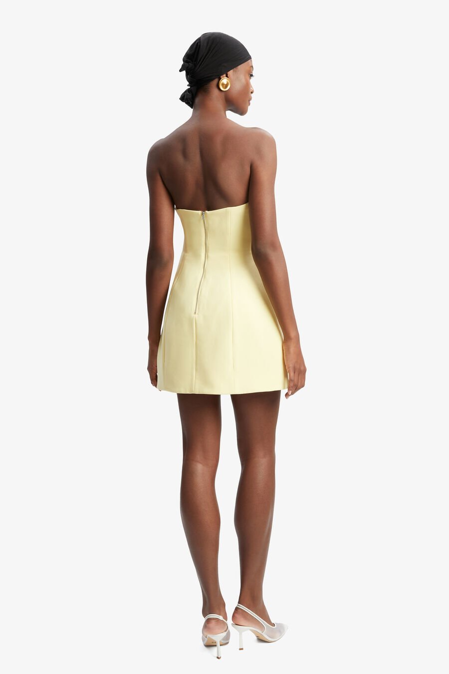 KAROLINE HOURGLASS MINI DRESS in colour Canary Yellow