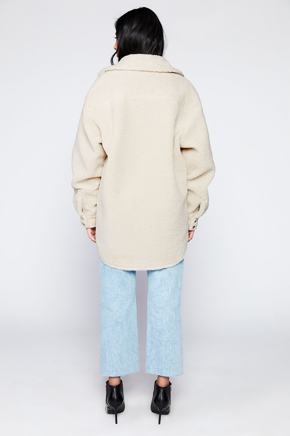 MARCELLA TEDDY SHACKET in colour EGRET