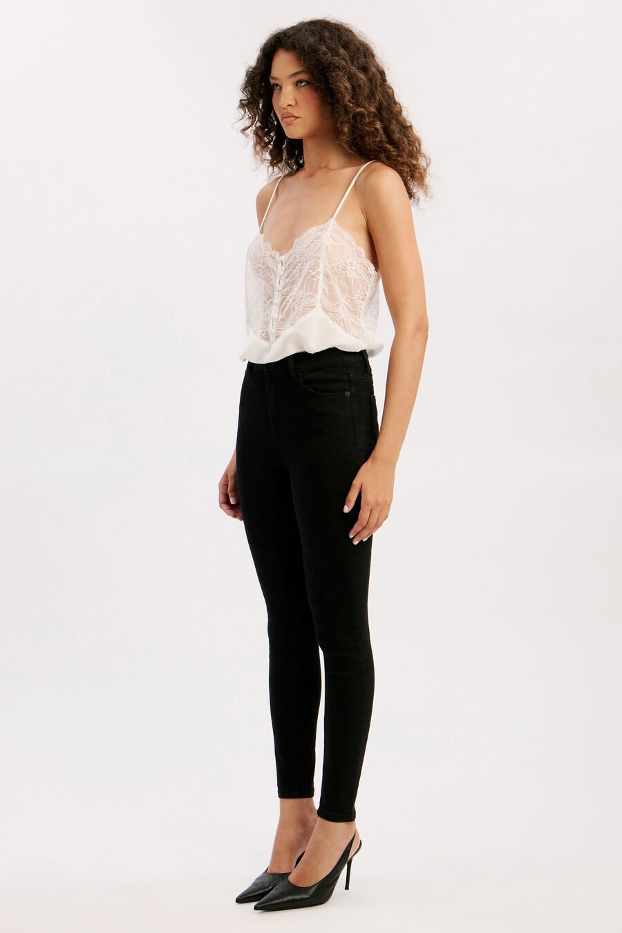 KHLOE HI JEANS in colour BLACK