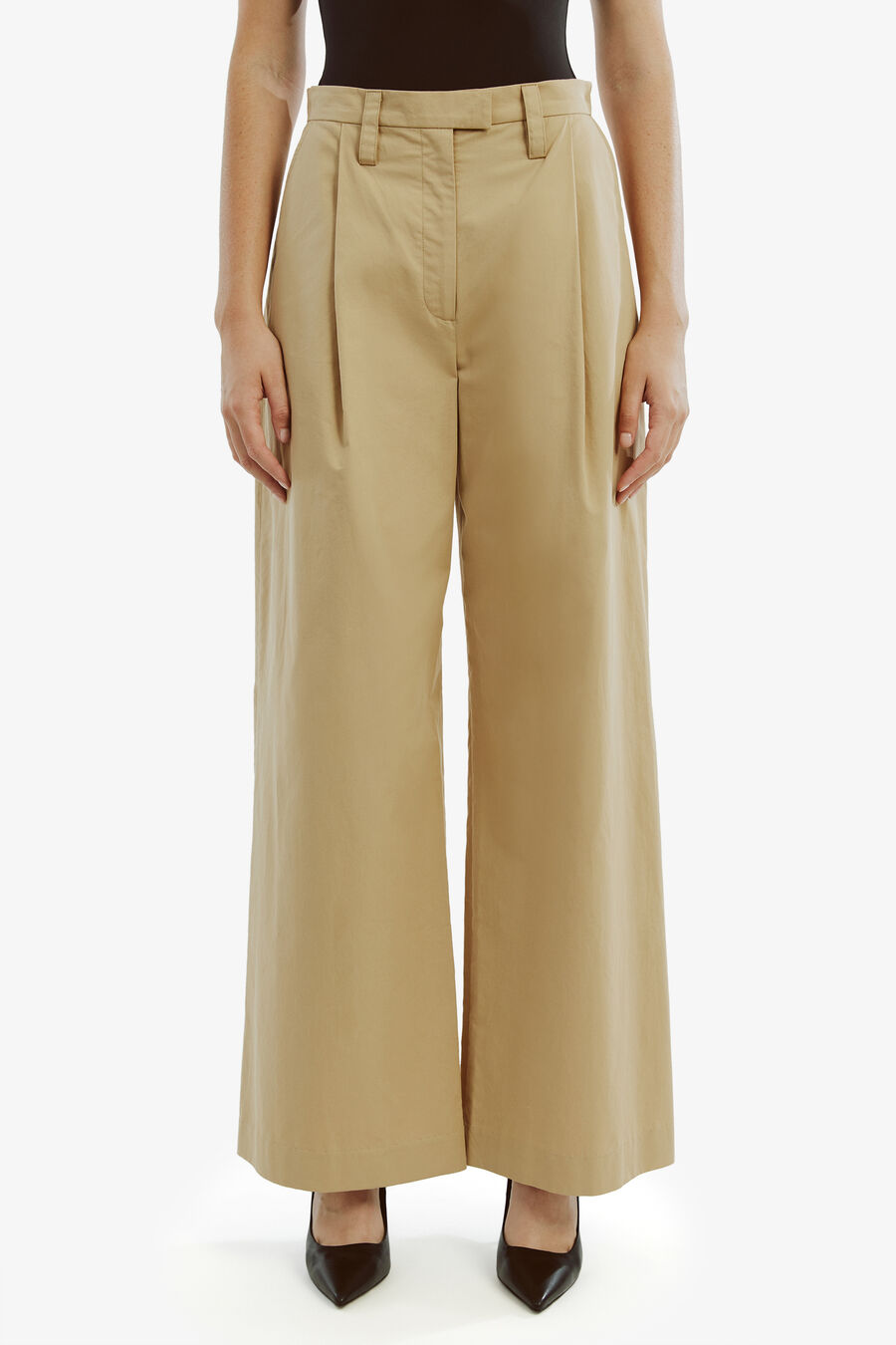 FAITH RELAXED PANT in colour BEIGE