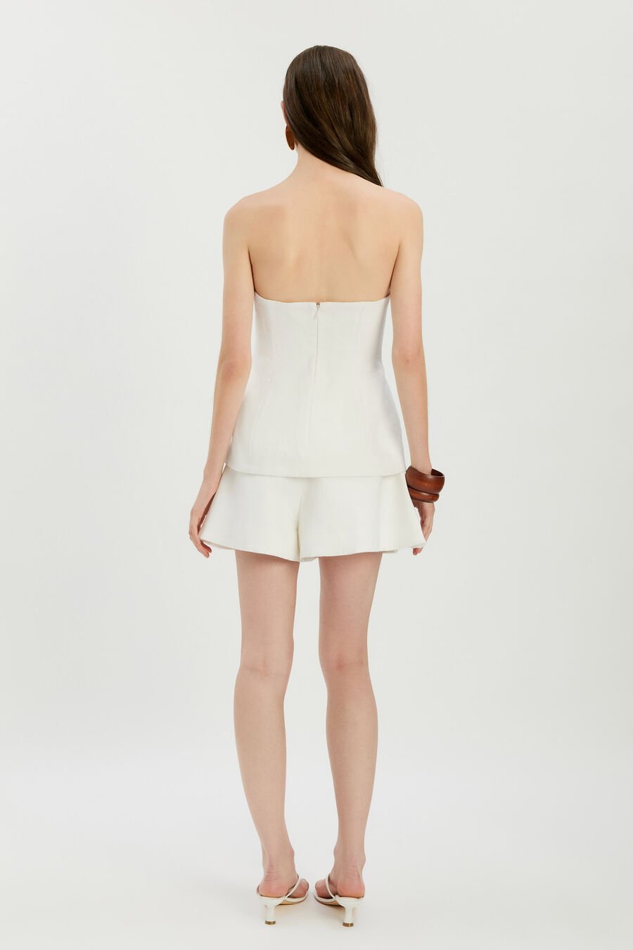 Helenia Linen Strapless Top