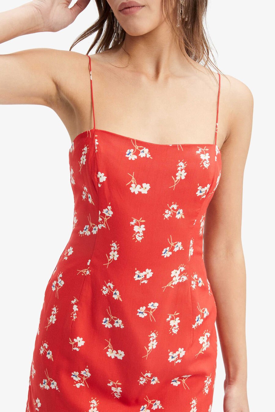JOIE MINI DRESS in colour RED DITSY FLORAL