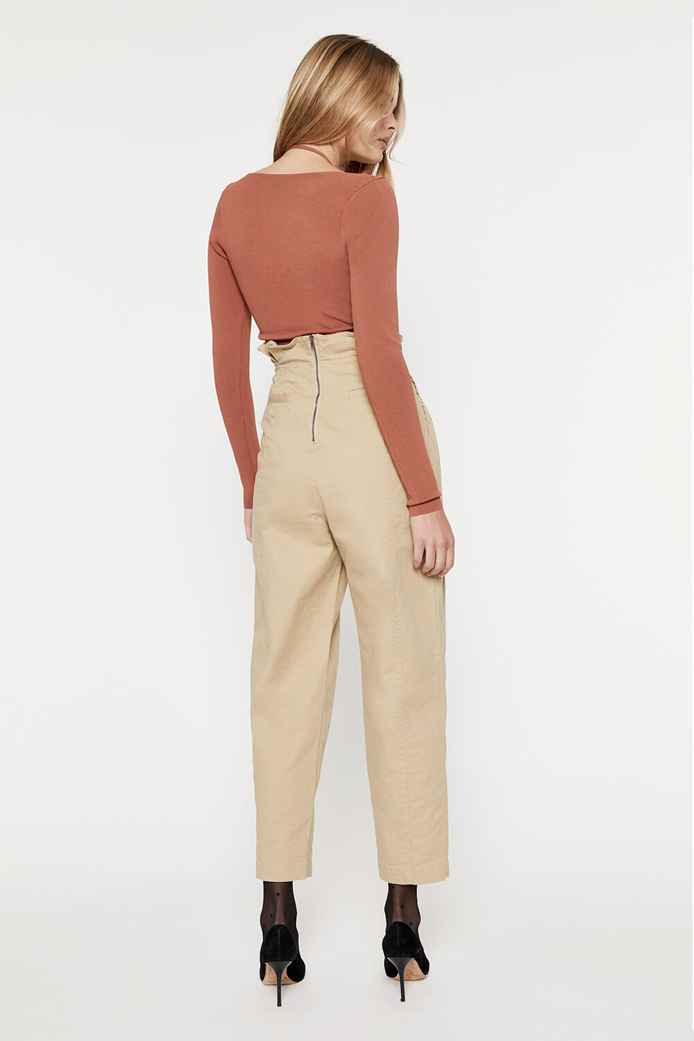 MAXWELL KNIT TOP in colour MOCHA BISQUE