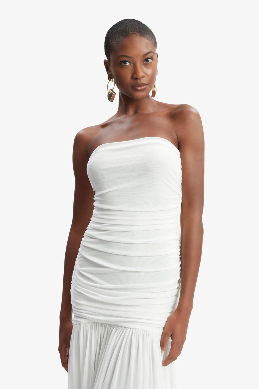 SOLANA MESH MAXI DRESS in colour ORCHIDWHT